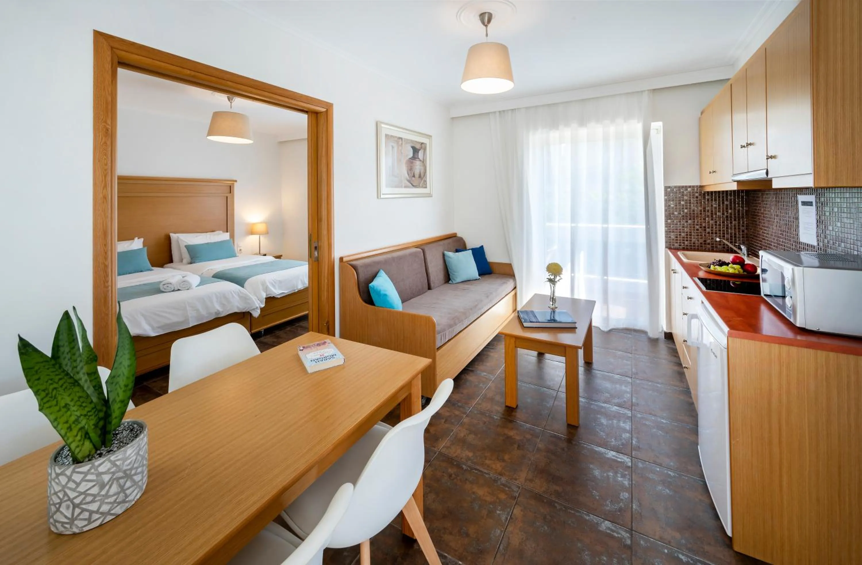 Bed in Peridis Family Resort