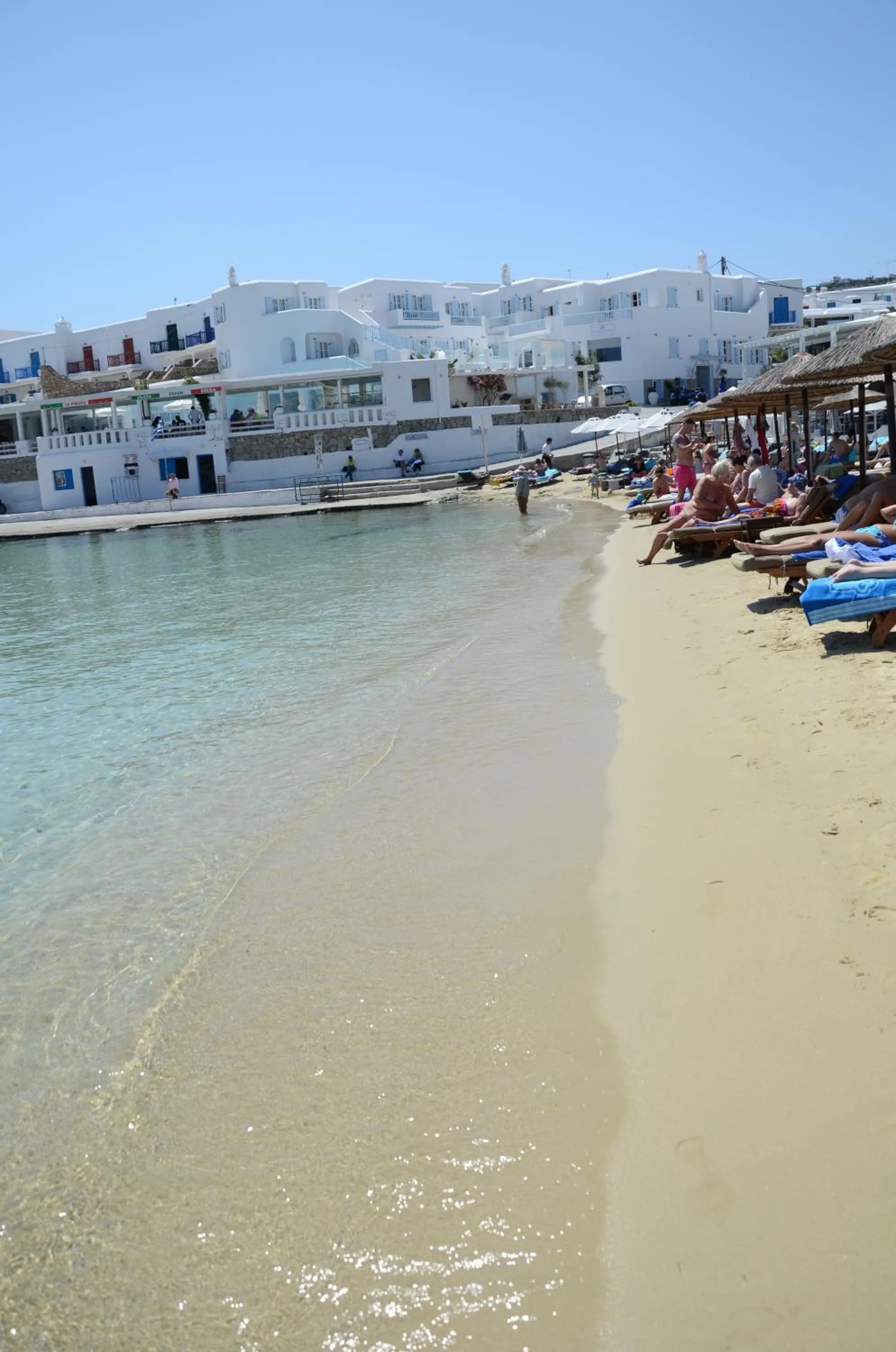 Beach in Acrogiali Beachfront Hotel Mykonos