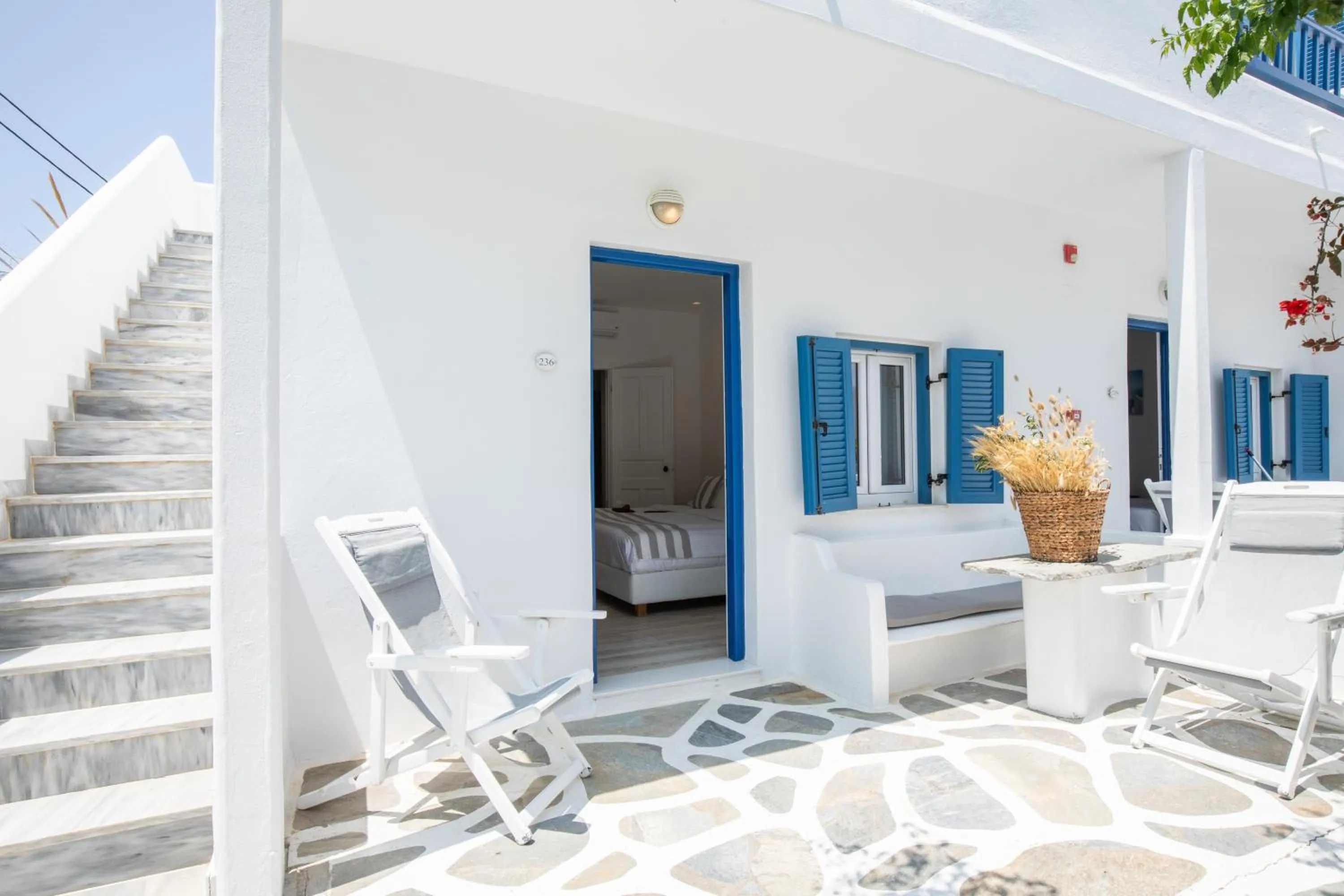 Property building in Acrogiali Beachfront Hotel Mykonos