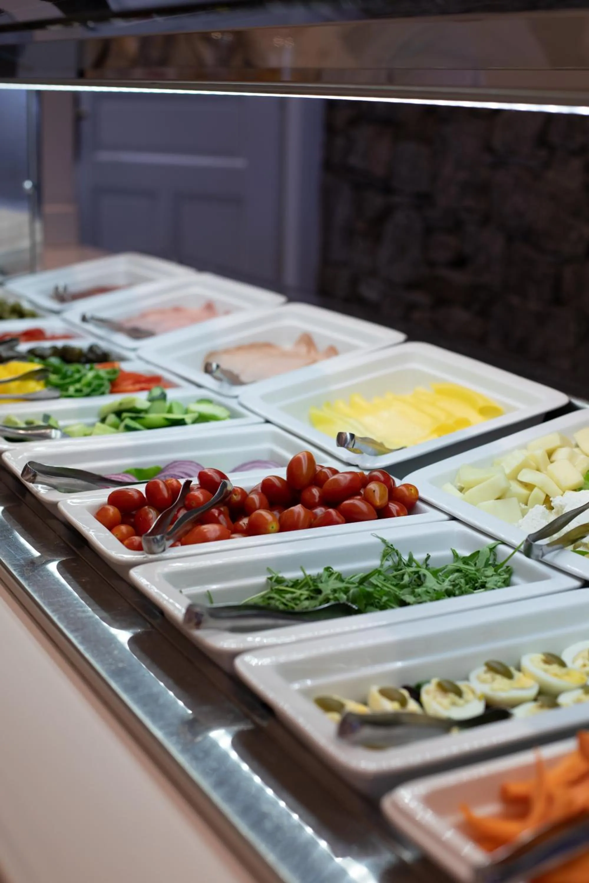 Buffet breakfast in Acrogiali Beachfront Hotel Mykonos