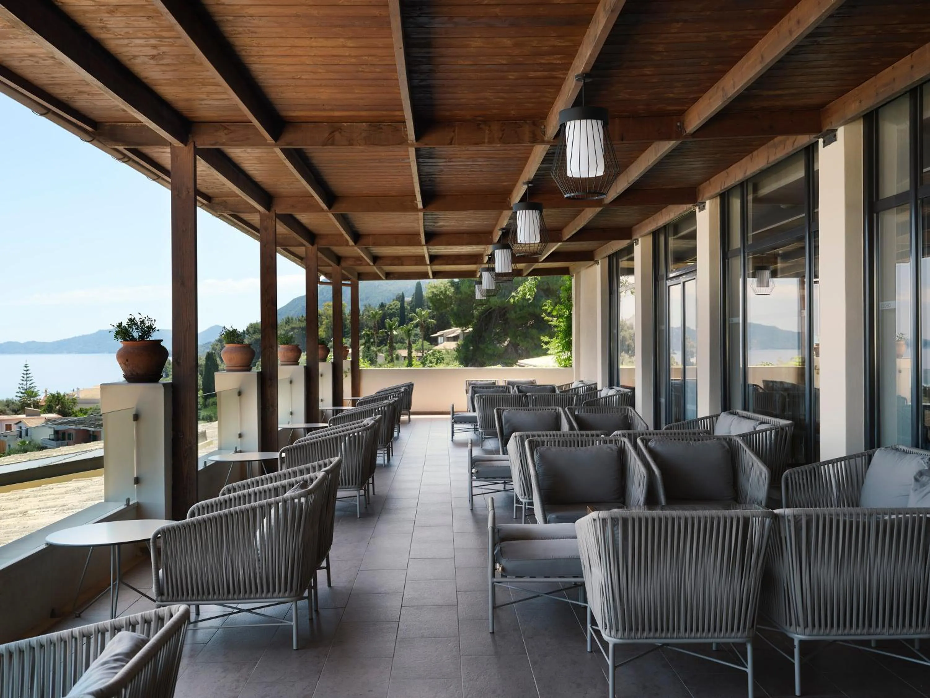 Patio in Aeolos Beach Resort