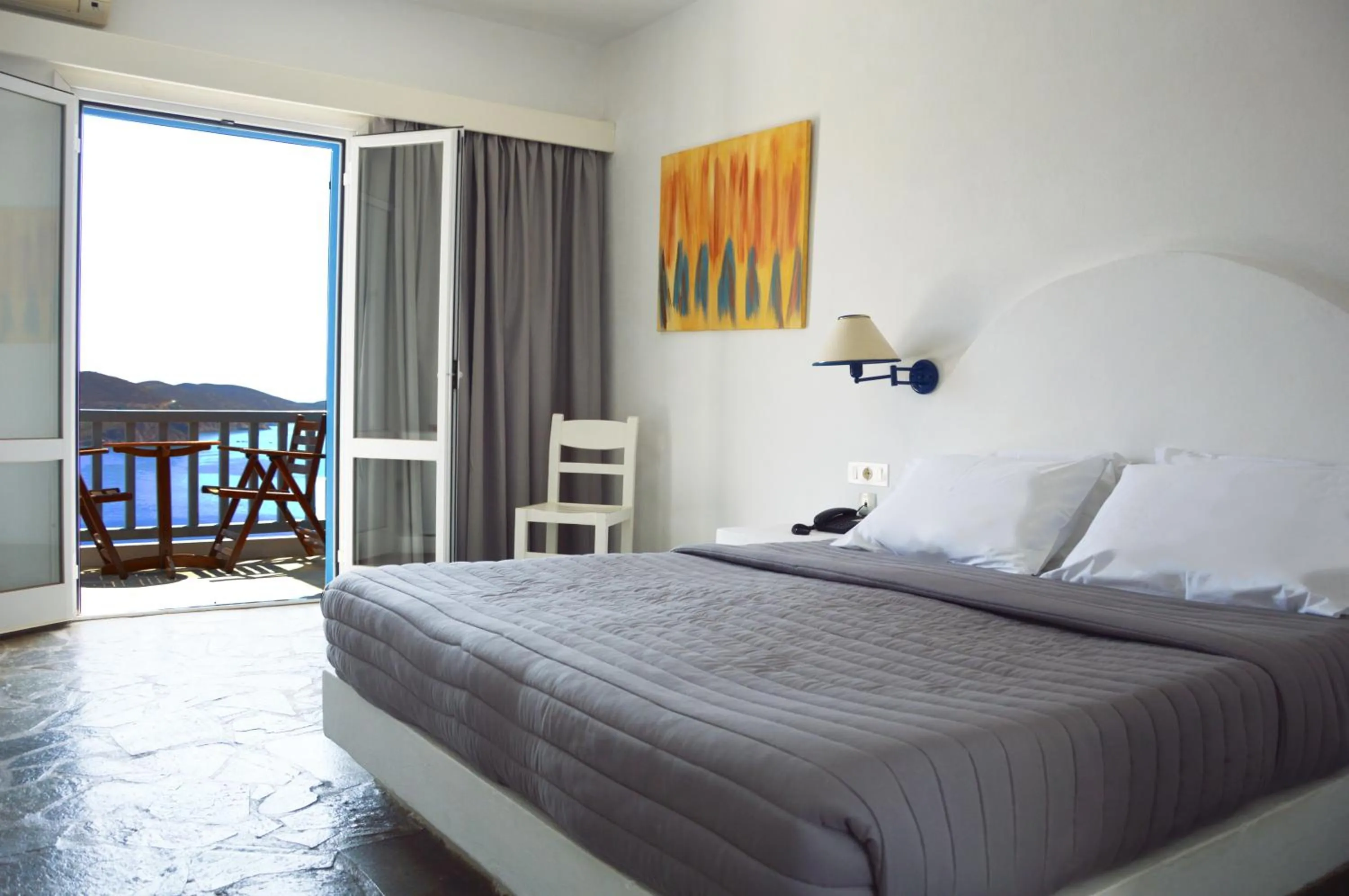 Sea view, Bed in Patmos Paradise Hotel