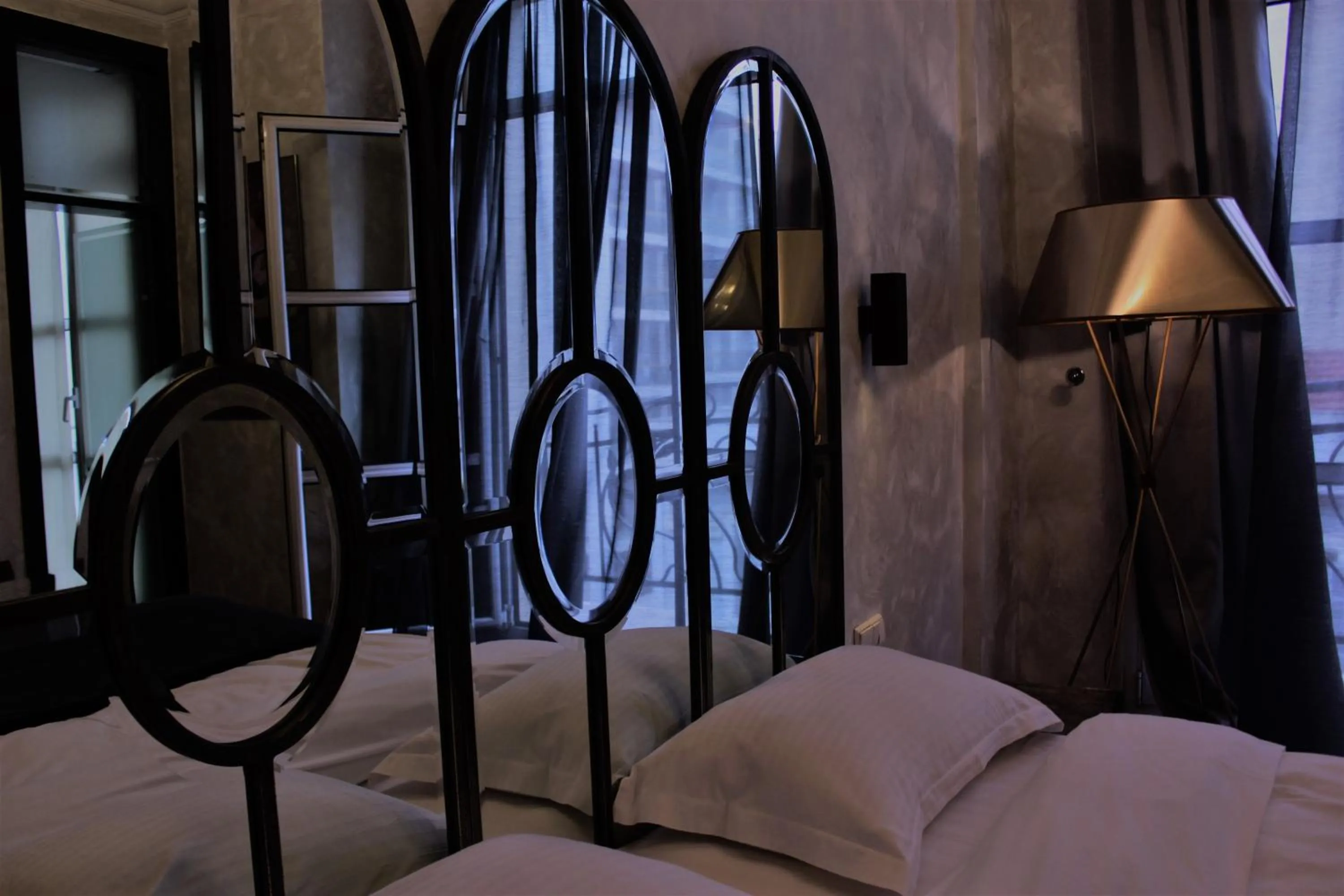 Decorative detail, Bed in Andromeda Hotel Thessaloniki