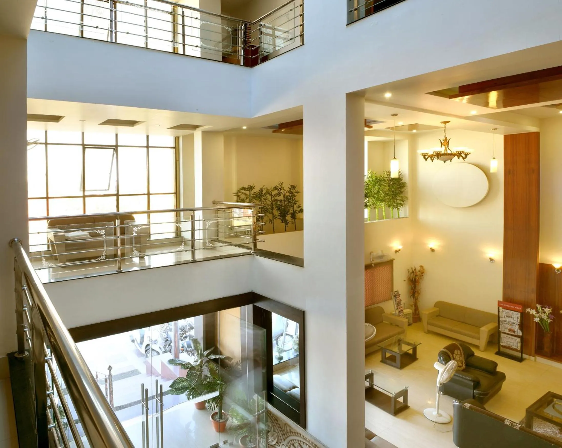 Communal lounge/ TV room in The Dwarika Hotel