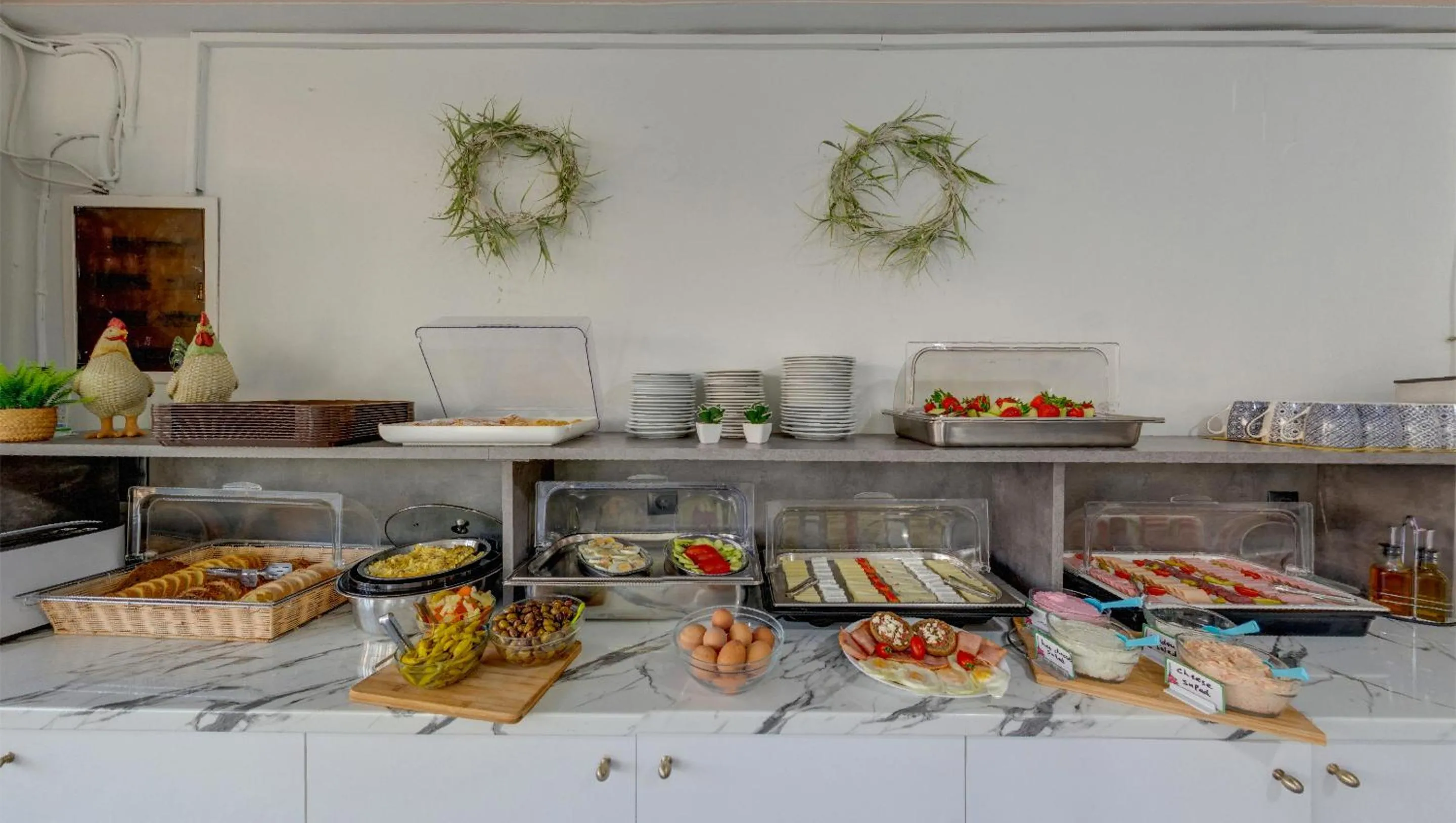 Buffet breakfast in Hotel Coral Matala