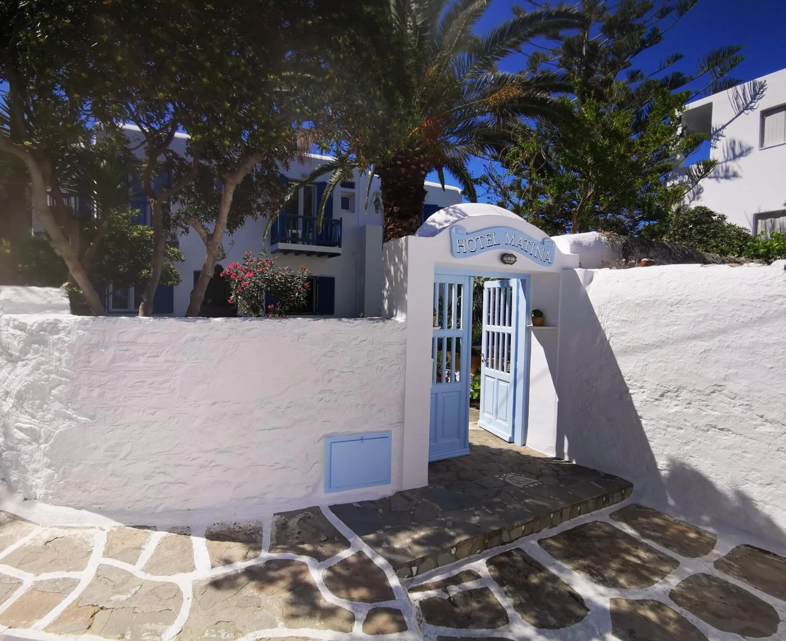 Facade/entrance in Matina Hotel