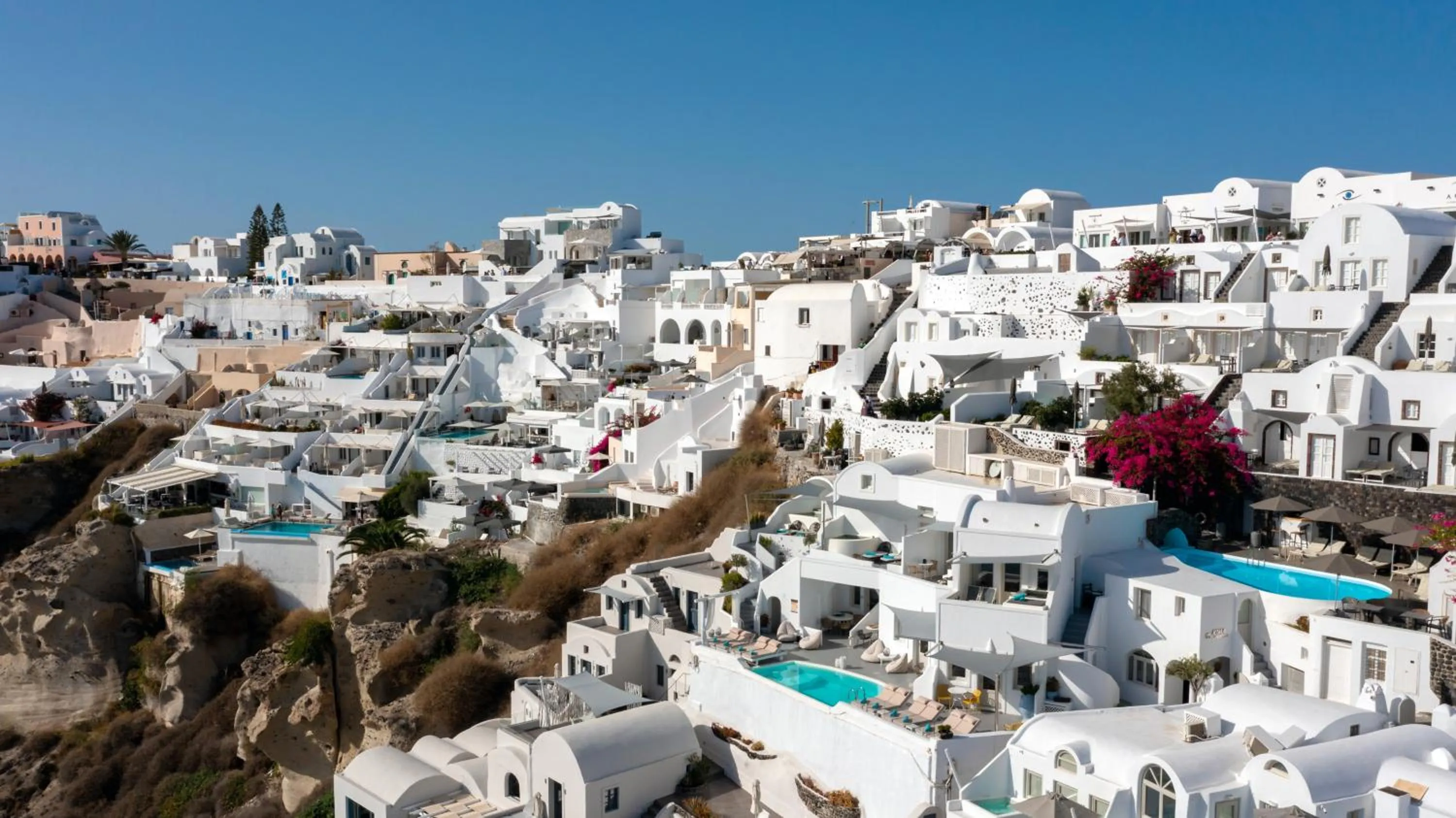 Landmark view in Kima Oia Suites