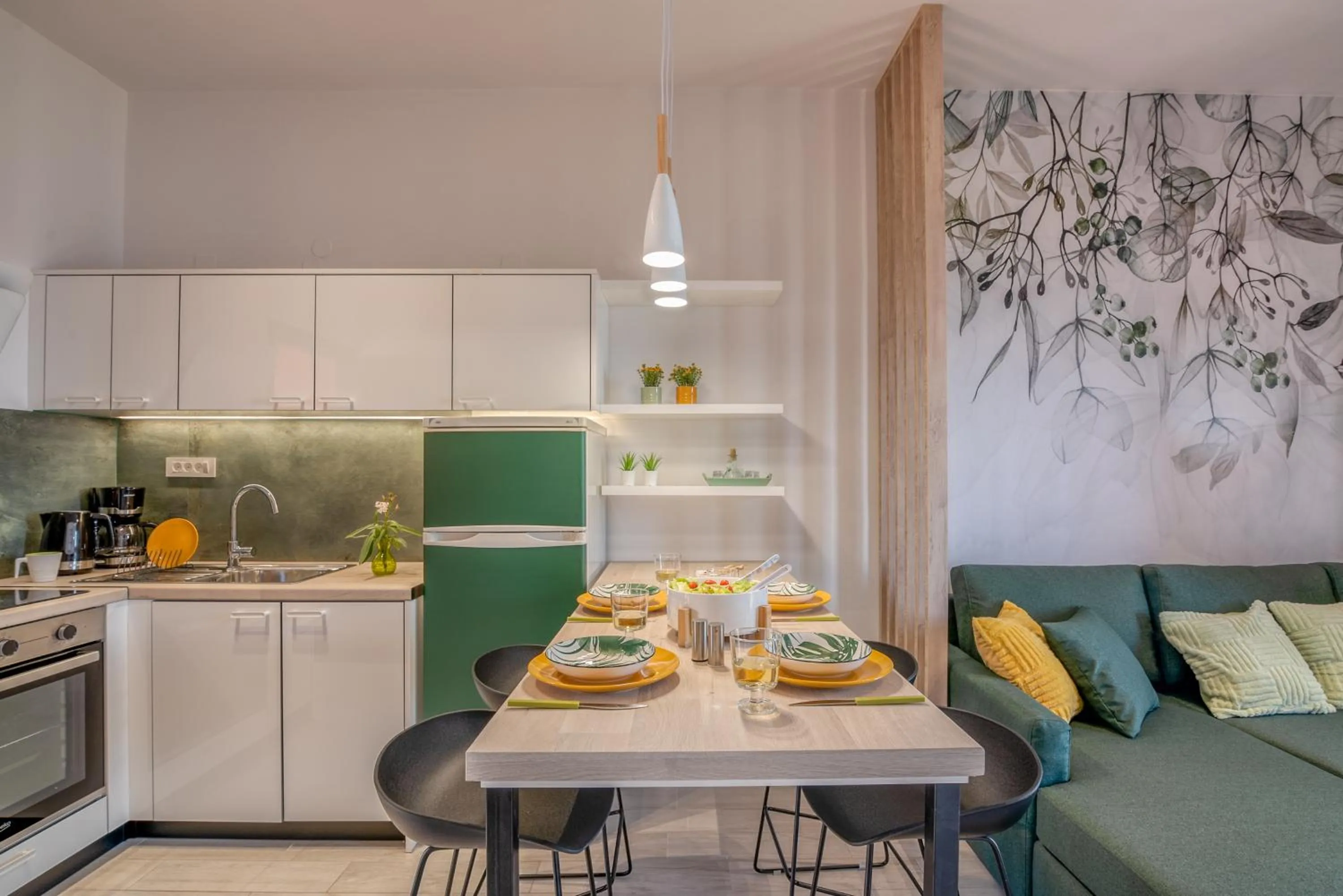 Kitchen or kitchenette in Georgia Vicky Studios & Apartments