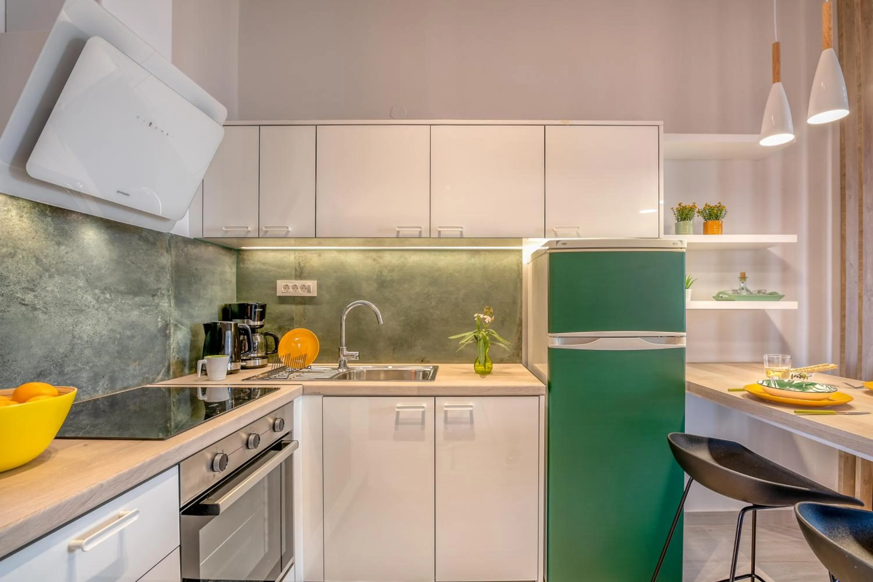 Kitchen or kitchenette in Georgia Vicky Studios & Apartments