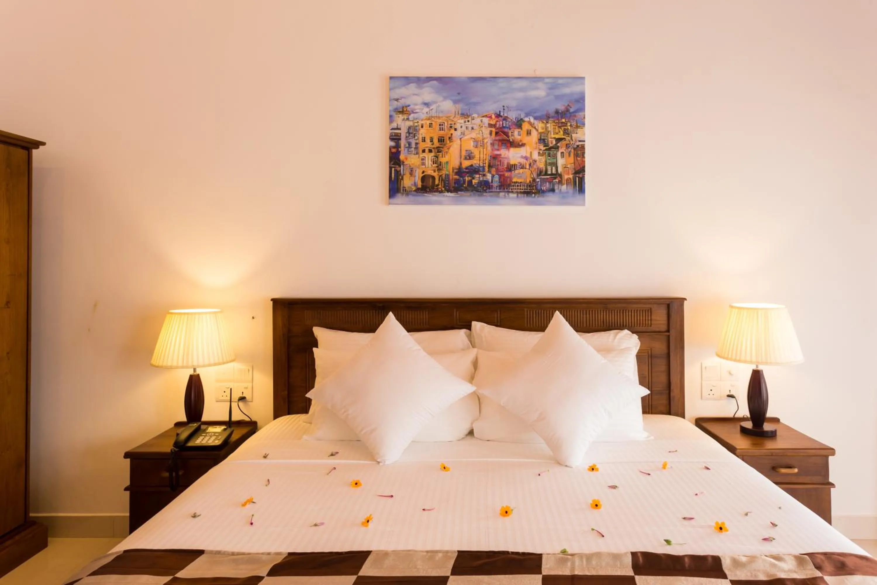 Bed in Orchid Villa Kandy