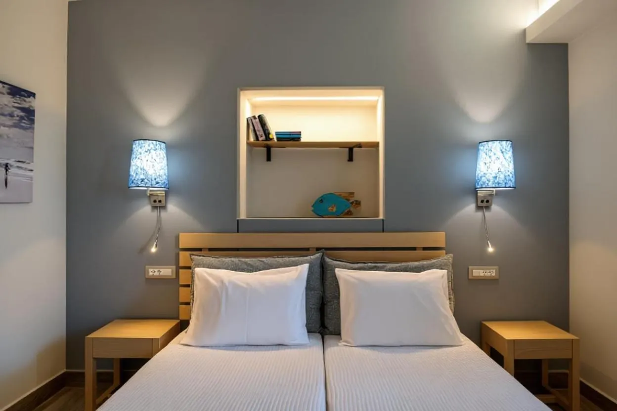 Bed in Sergiani Garden Hotel Apartments