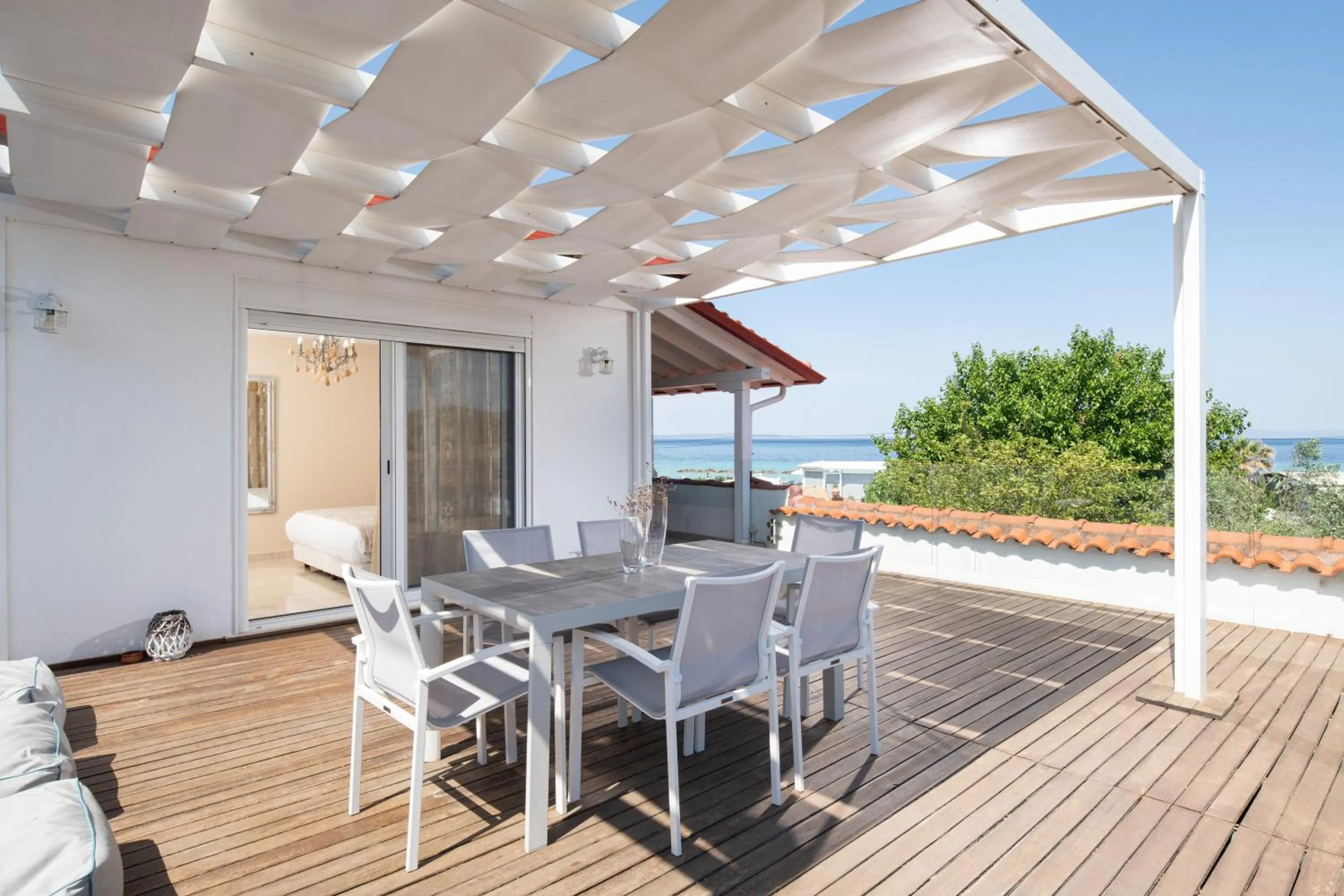Balcony/Terrace in Antigoni Seaside Resort
