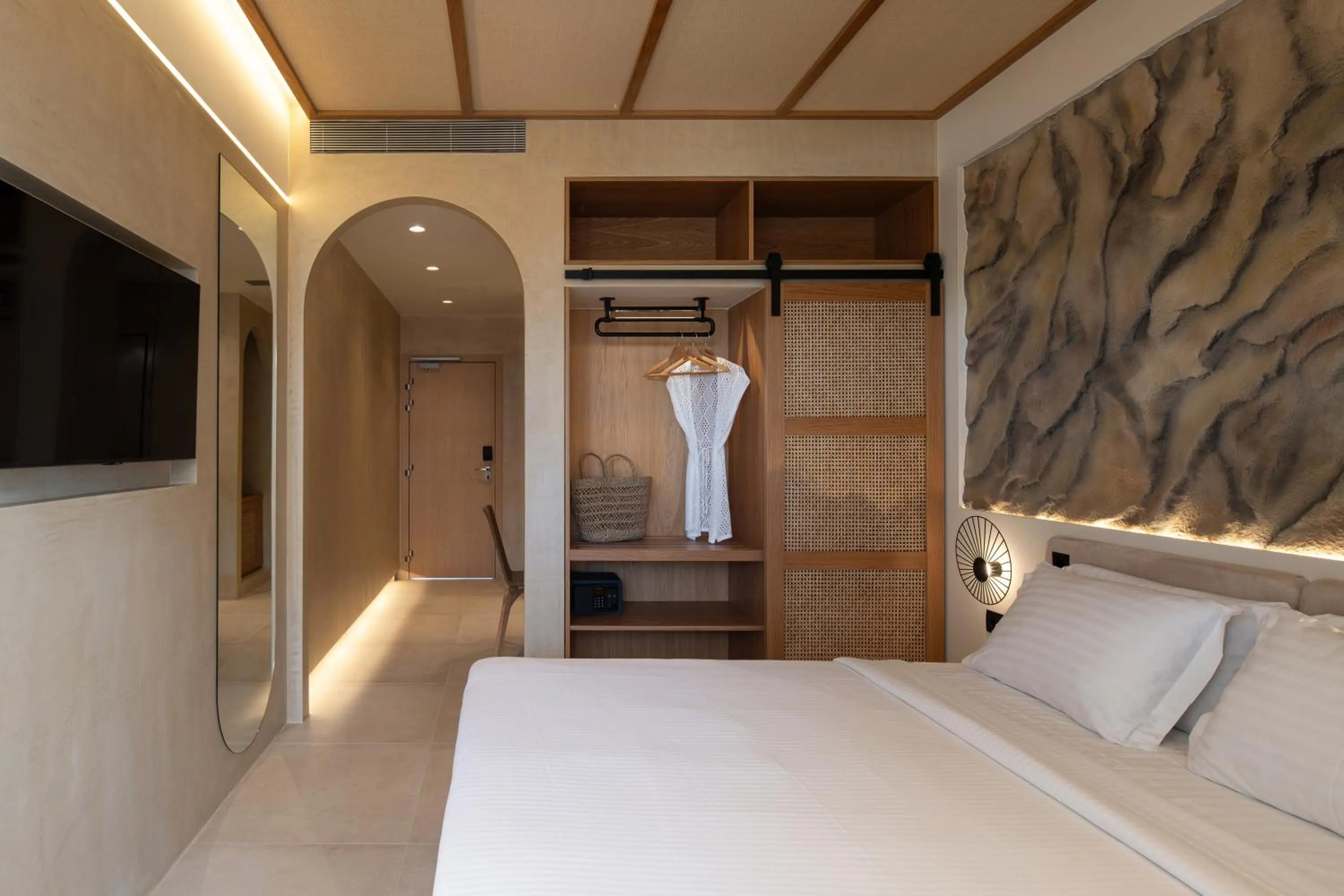 Bedroom, Bed in Antigoni Seaside Resort