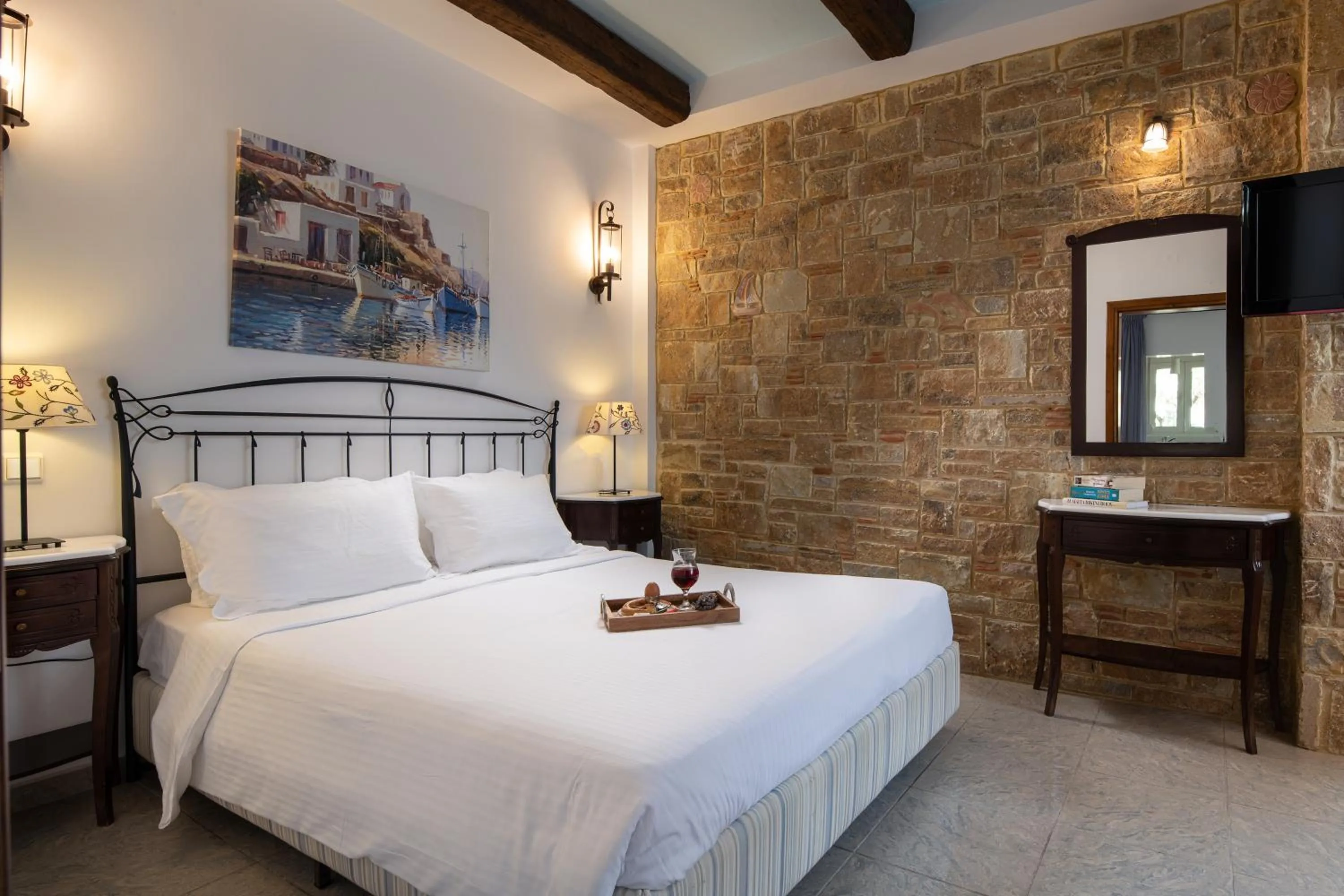 Bedroom, Bed in Antigoni Seaside Resort