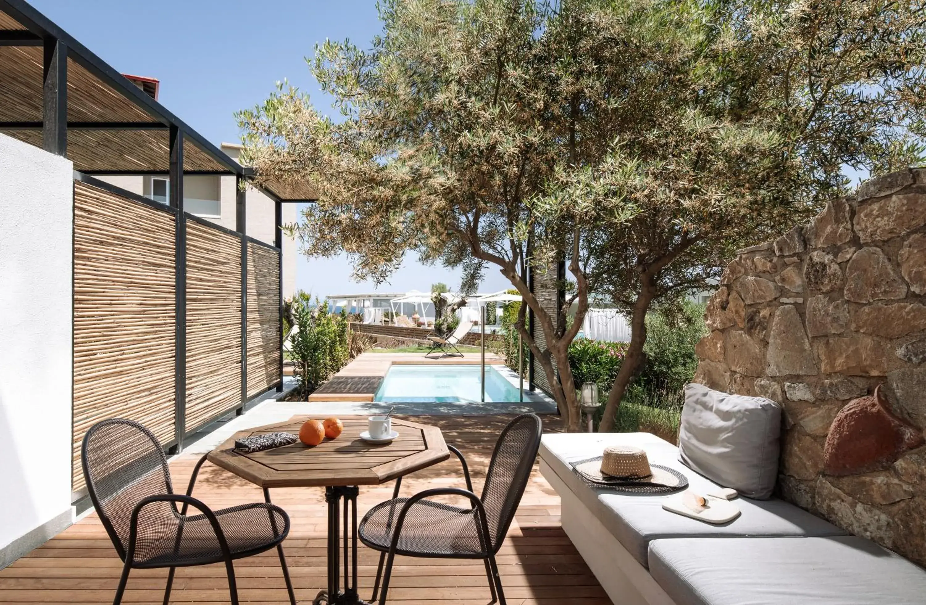 Junior Suite with Private Pool in Antigoni Seaside Resort Junior Suite with Private Pool in Antigoni Seaside Resort