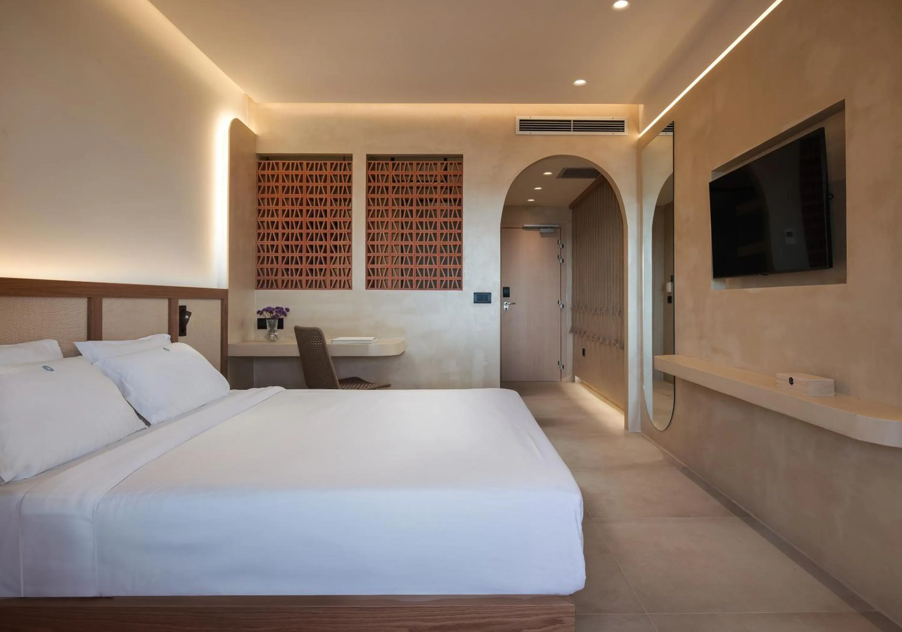 Bedroom, Bed in Antigoni Seaside Resort