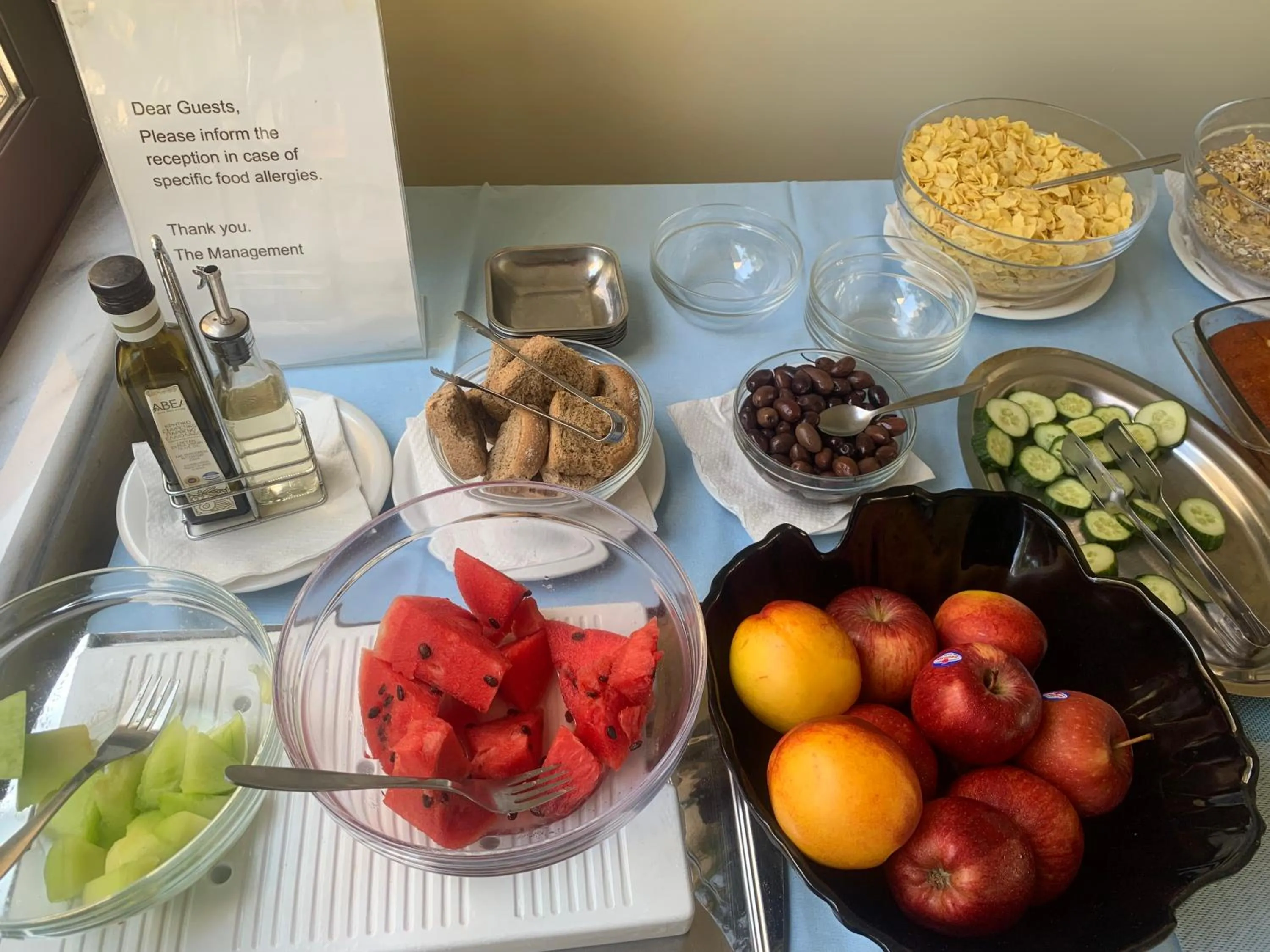 Buffet breakfast in Jason Hotel Apartments