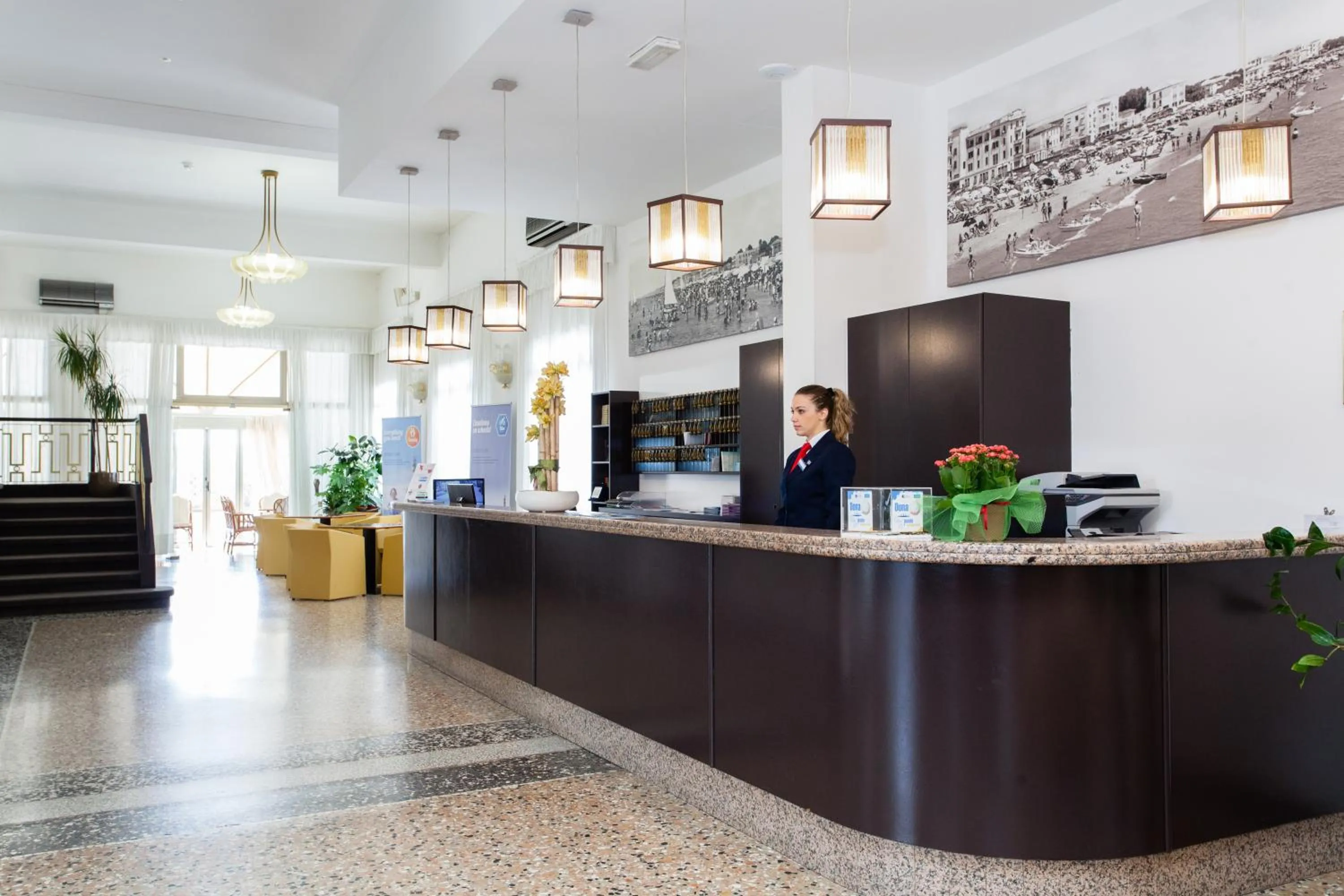 Lobby or reception in Hotel Marina