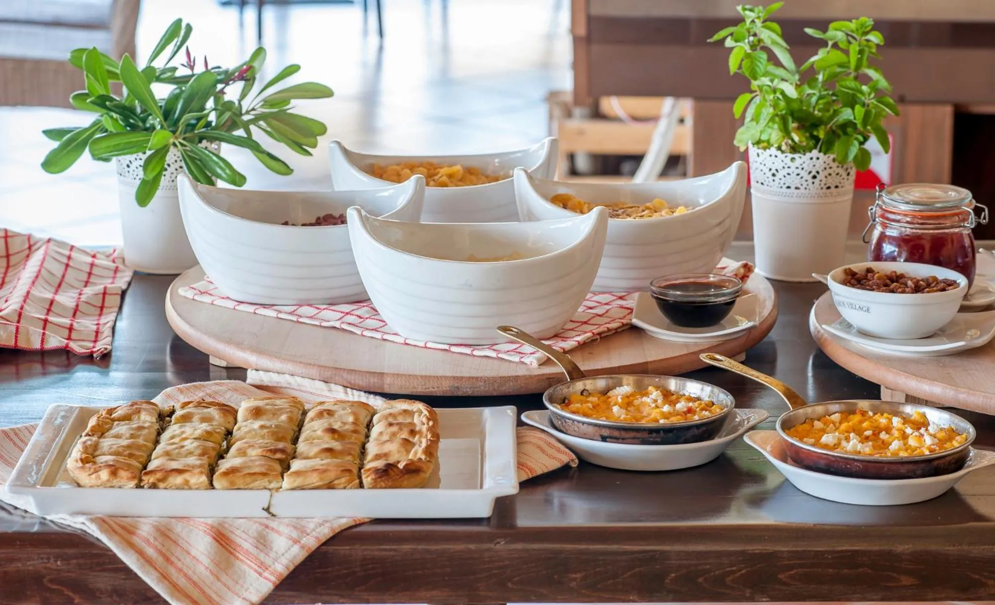 Buffet breakfast in Varos Village Boutique Hotel