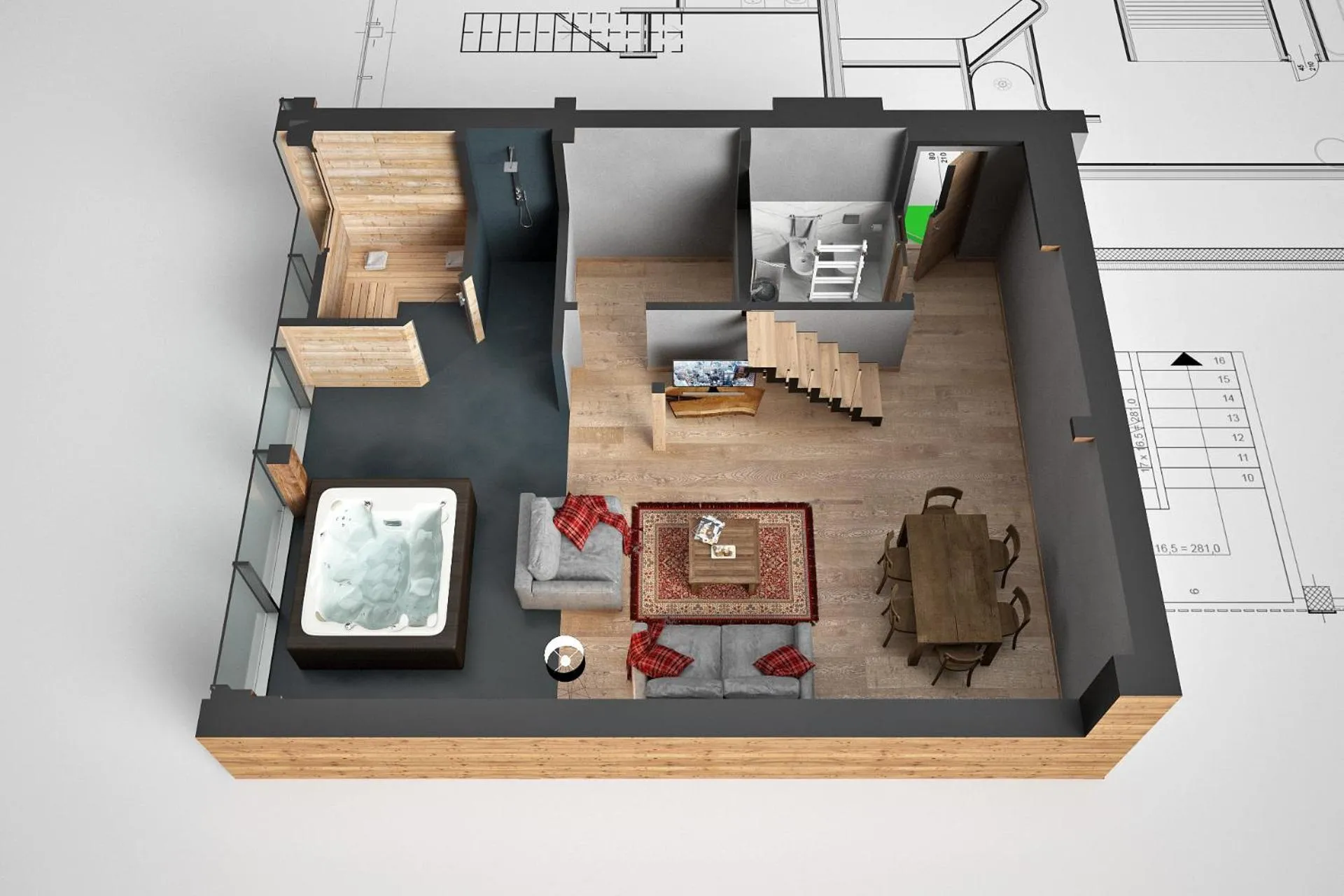 Floor plan in Aux Pieds du Roi - Suite & Spa