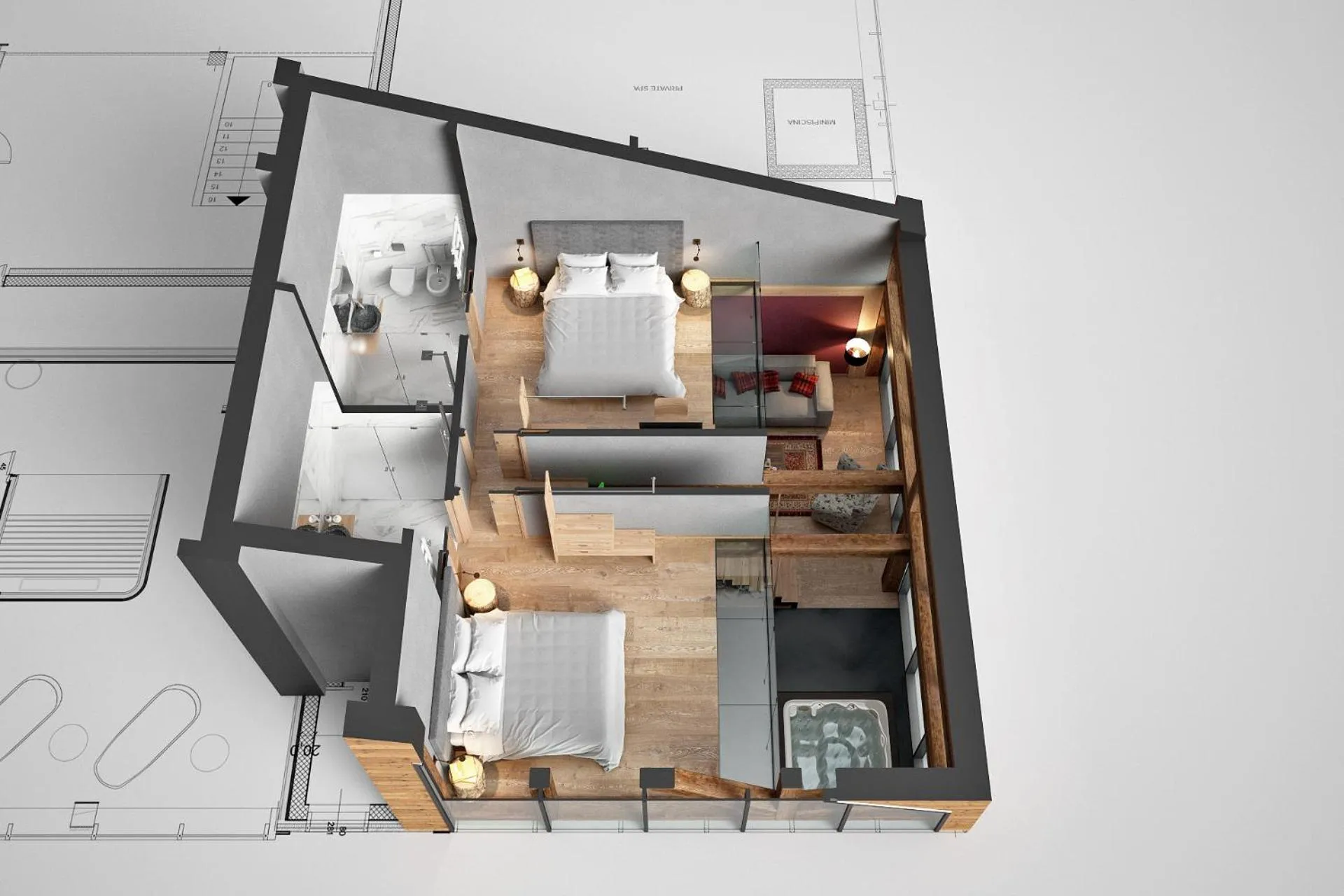 Floor plan in Aux Pieds du Roi - Suite & Spa