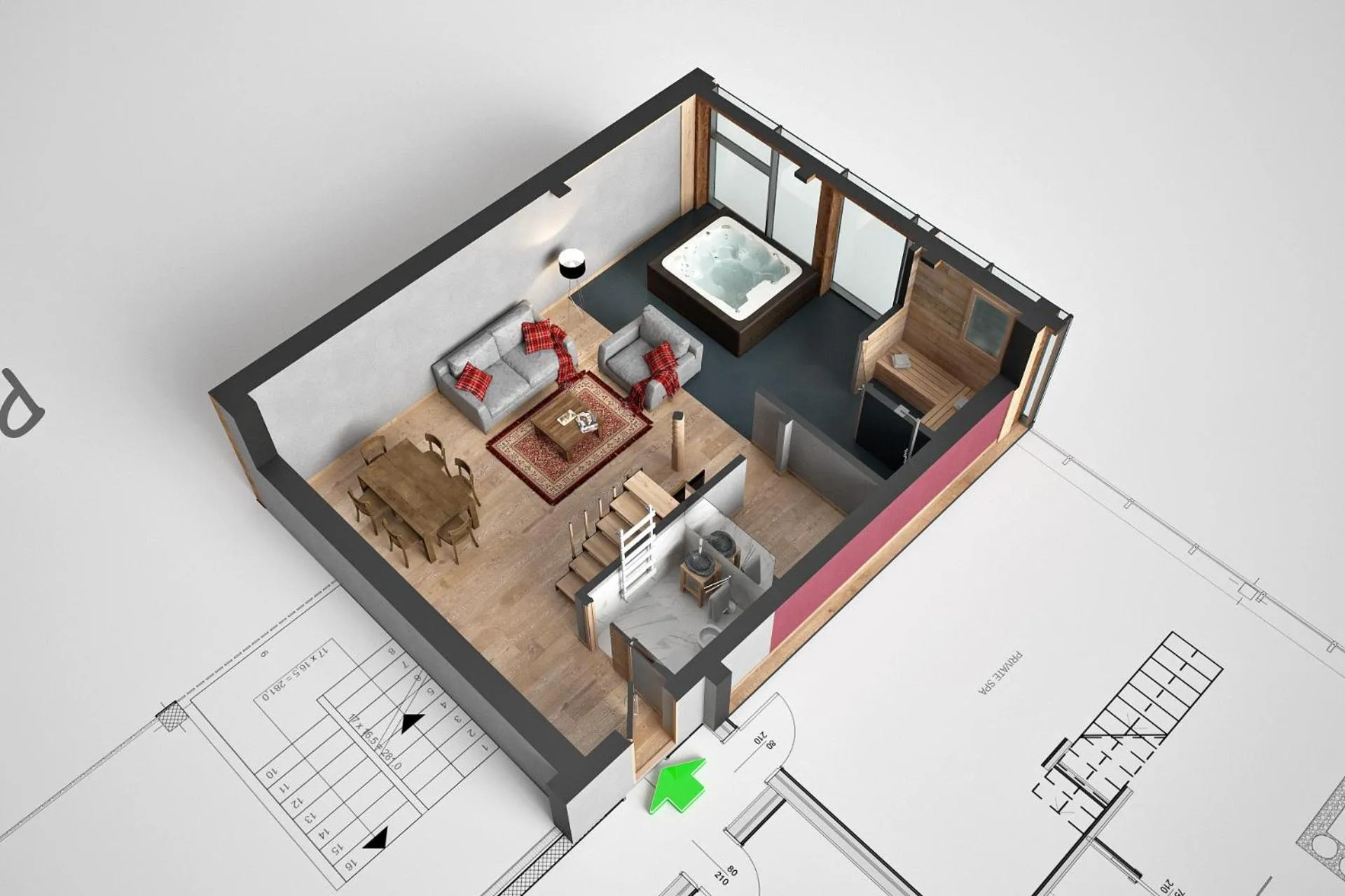 Floor plan in Aux Pieds du Roi - Suite & Spa