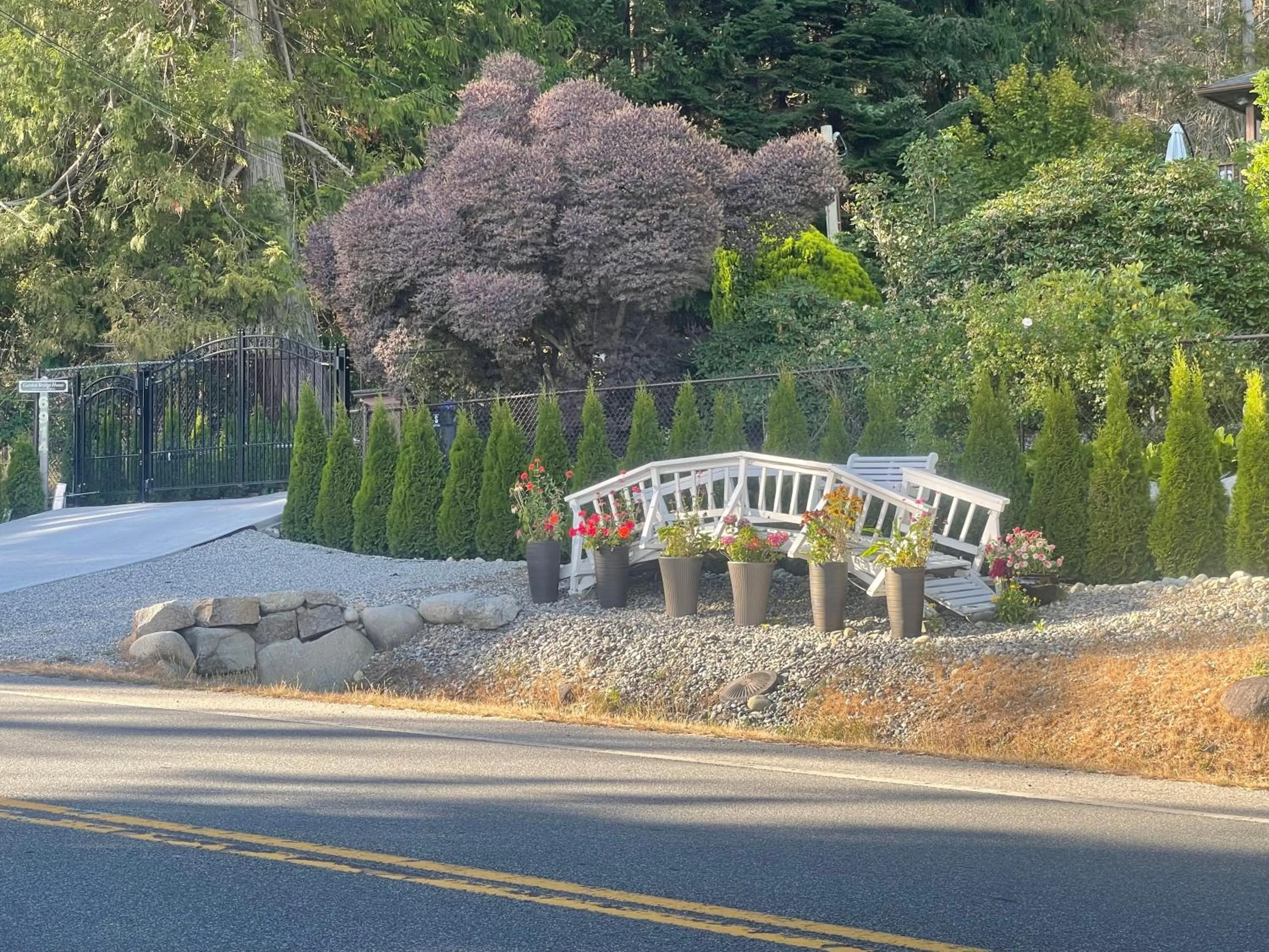 Garden view in Garden Bridge House