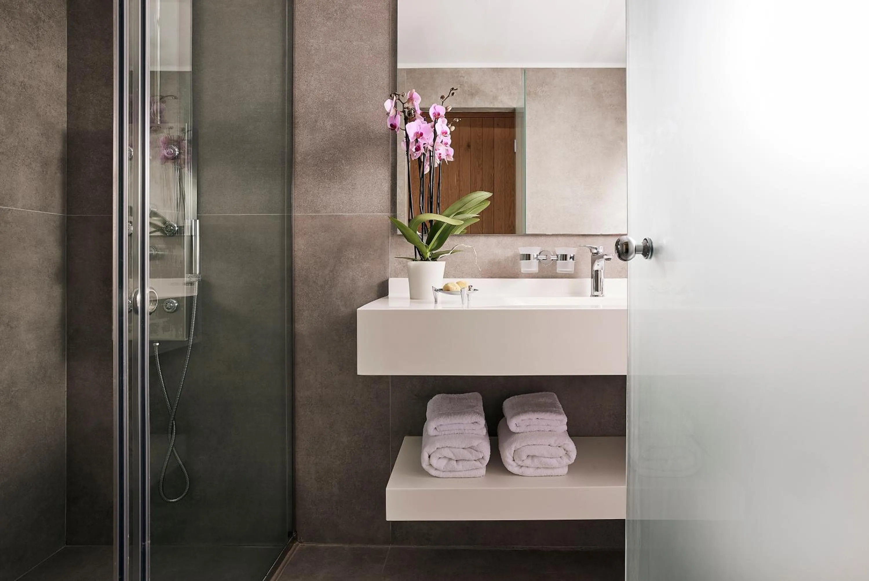 Bathroom in Tylissos Beach Hotel - Adults Only