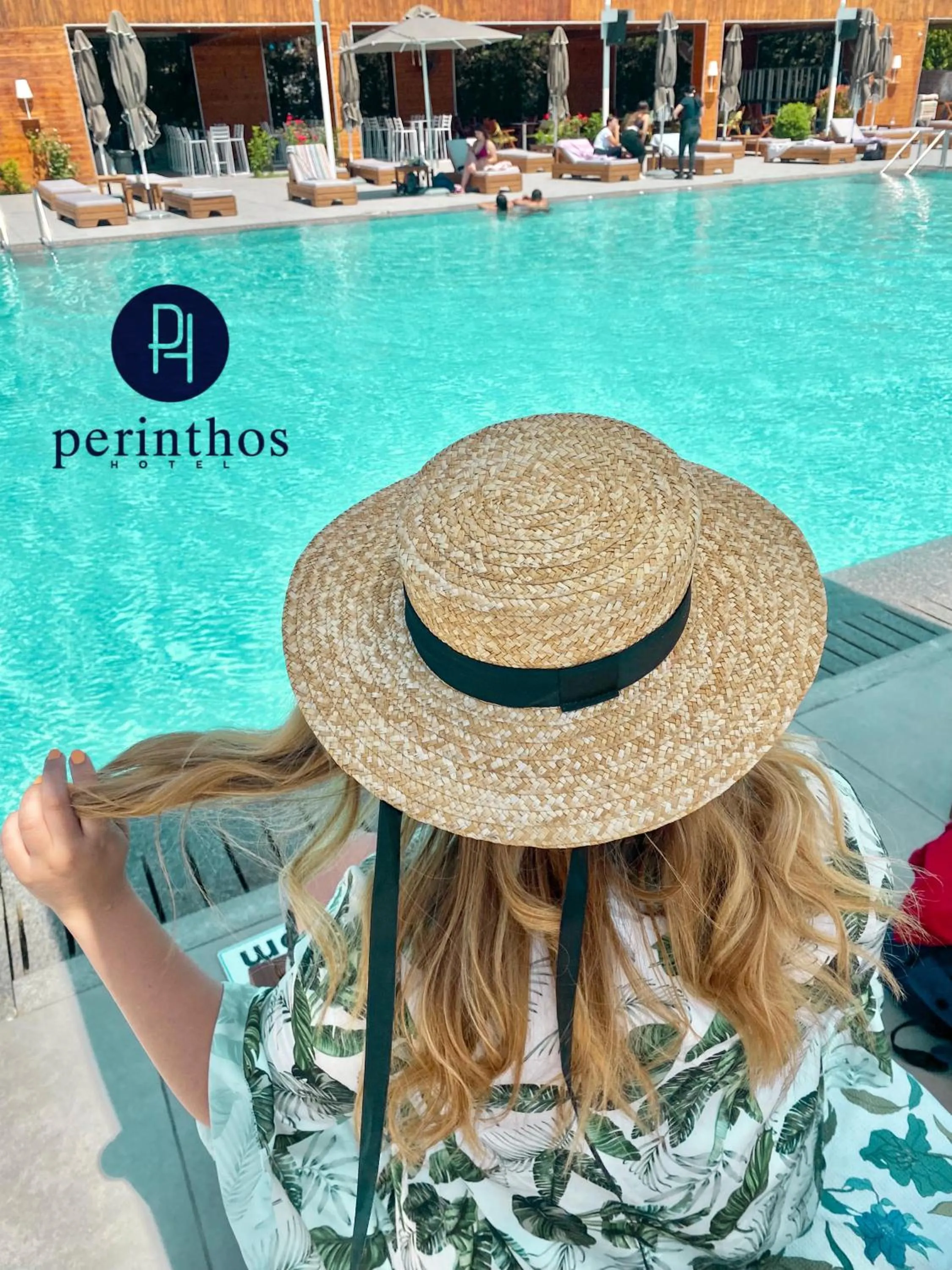 Pool view in Perinthos Hotel