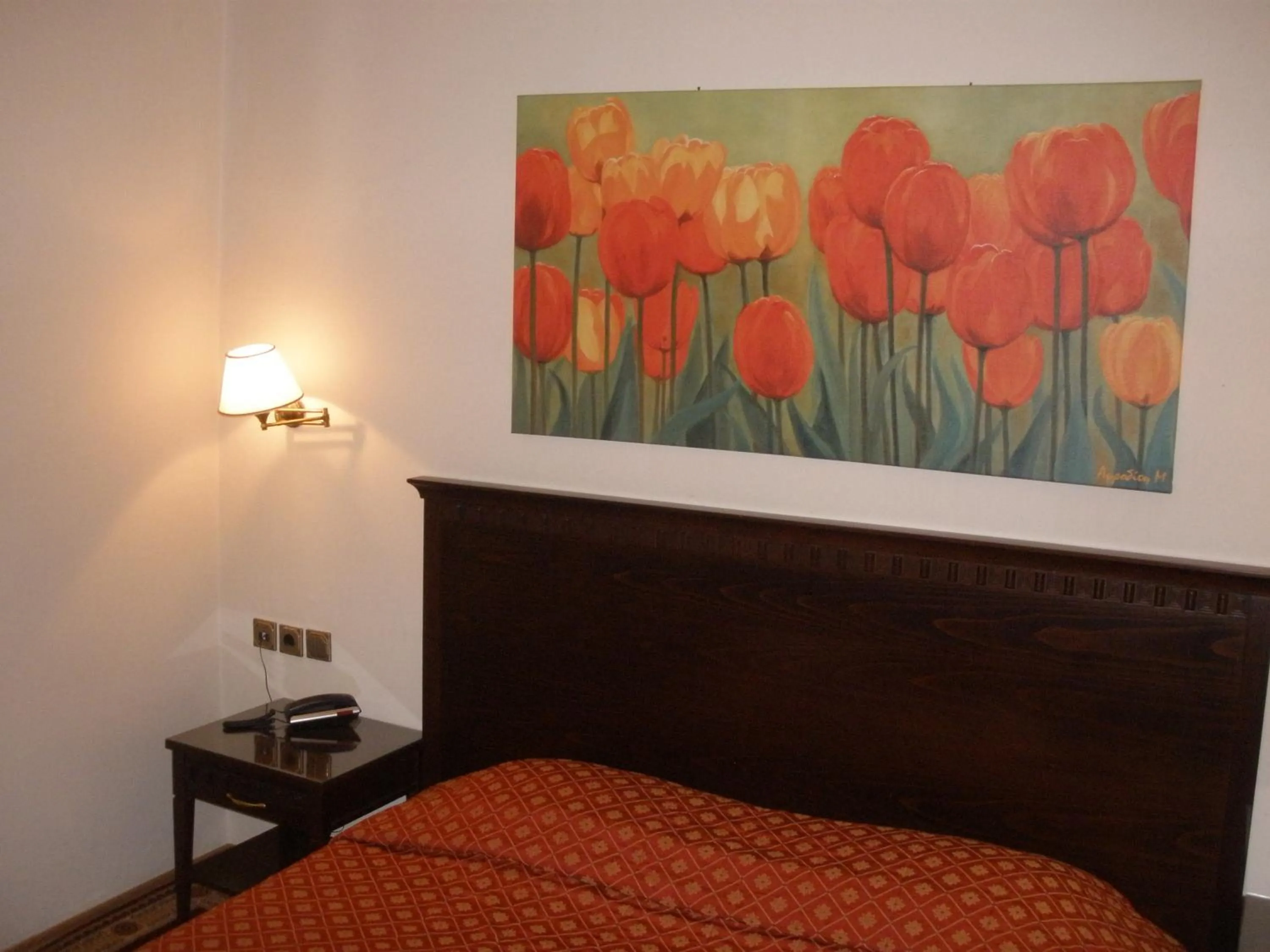 Bed in Pelias Hotel