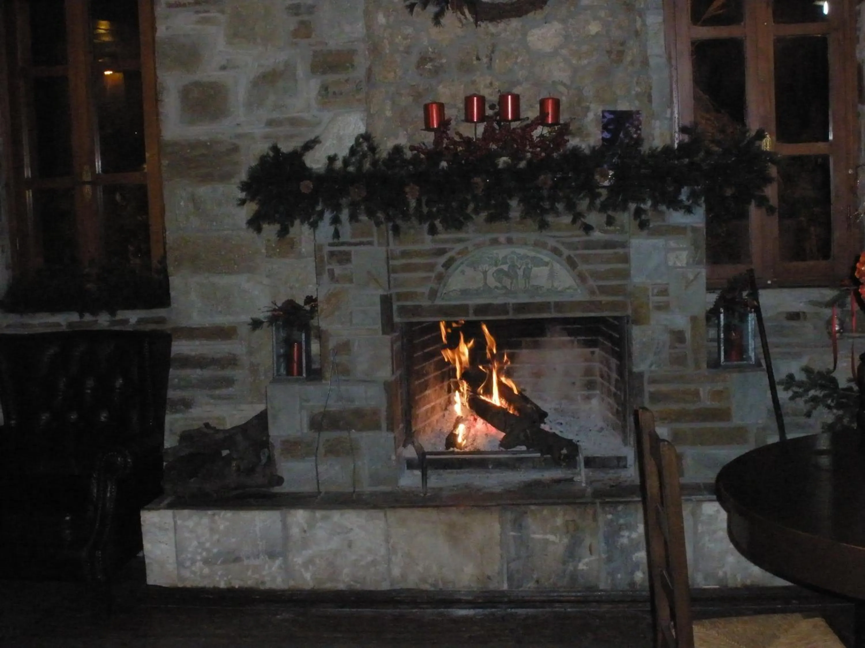 Decorative detail in Pelias Hotel