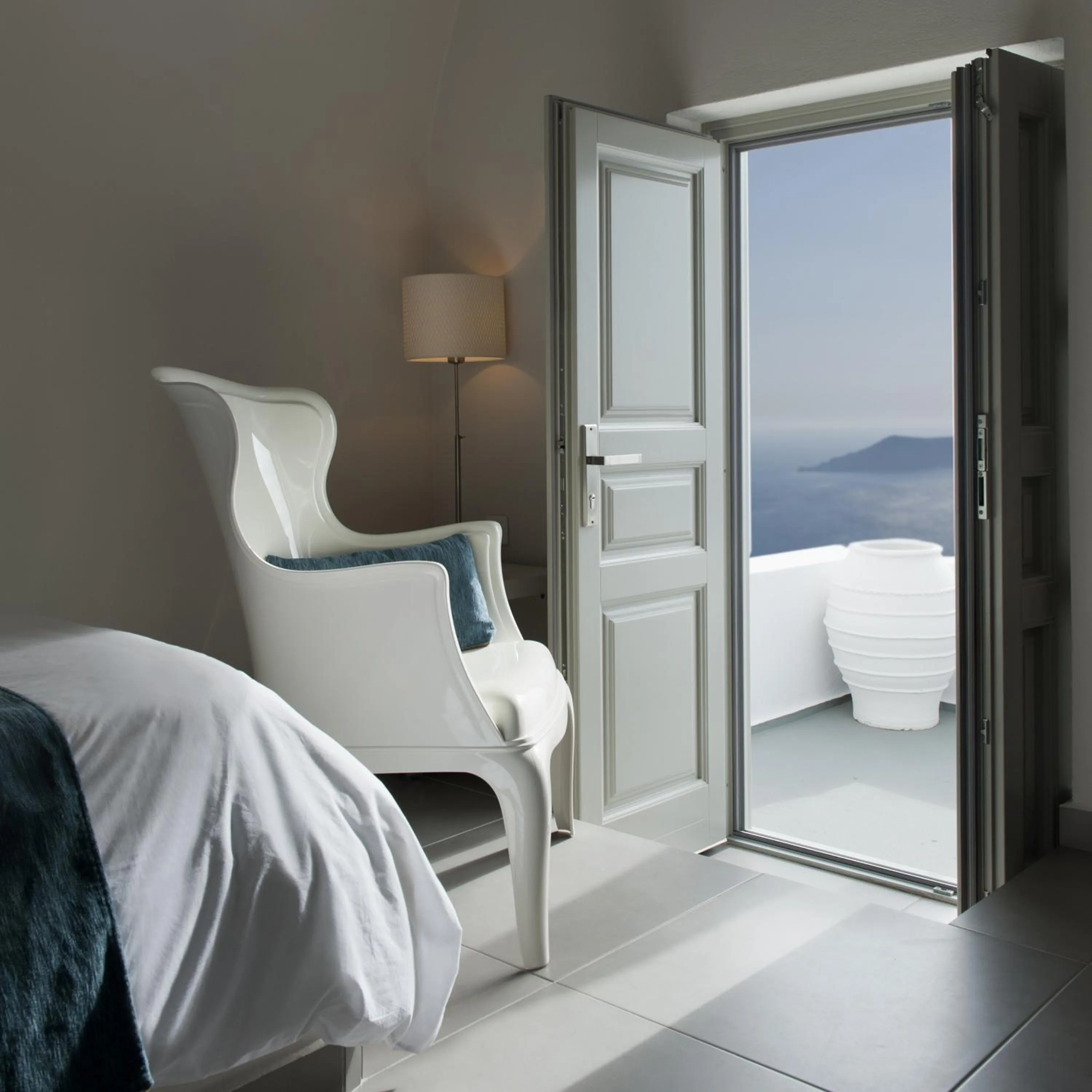 Balcony/Terrace, Bed in Regina Mare-Adults Only Hotel