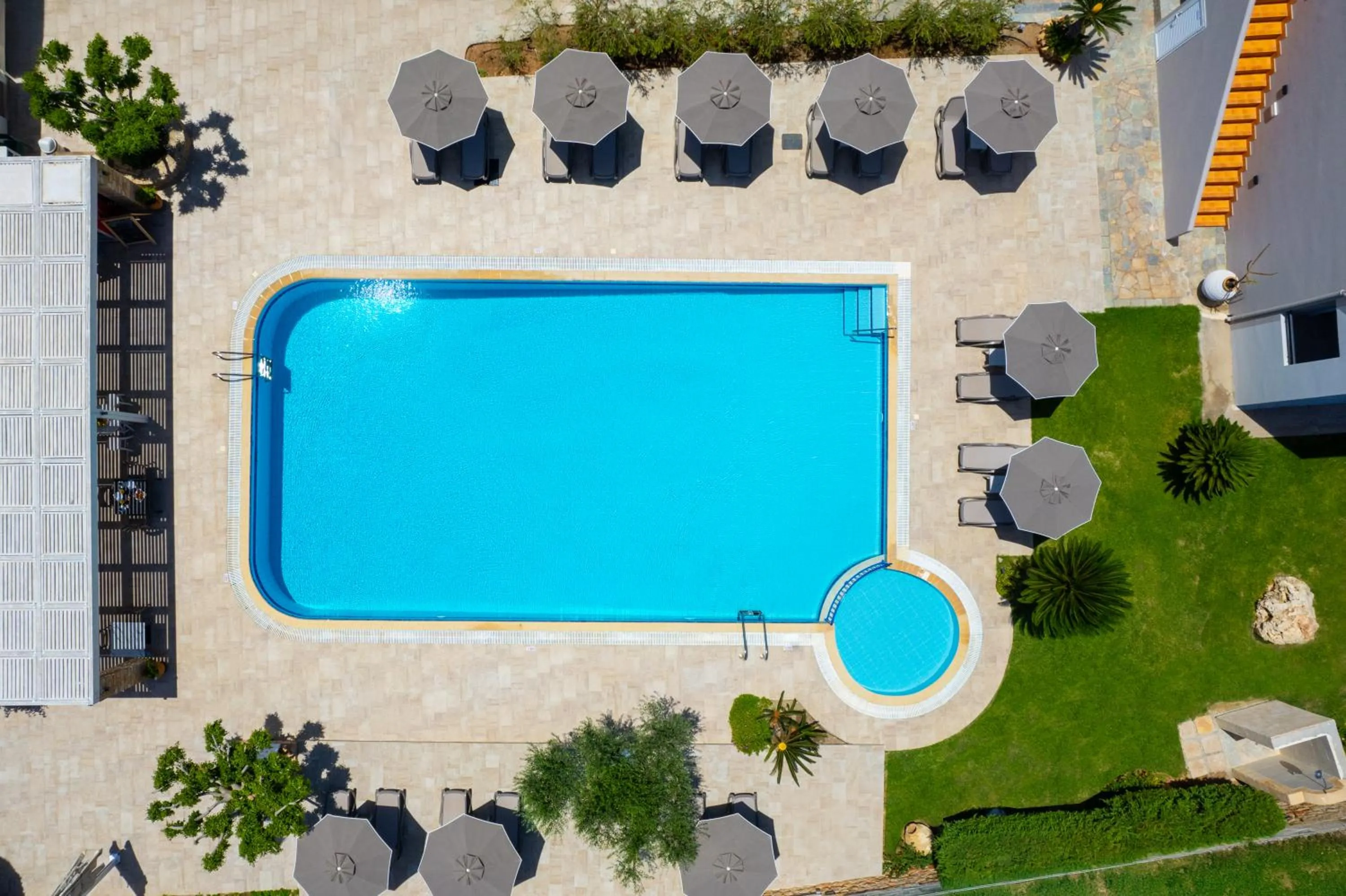 Bird's eye view in Celestial Lindos Suites