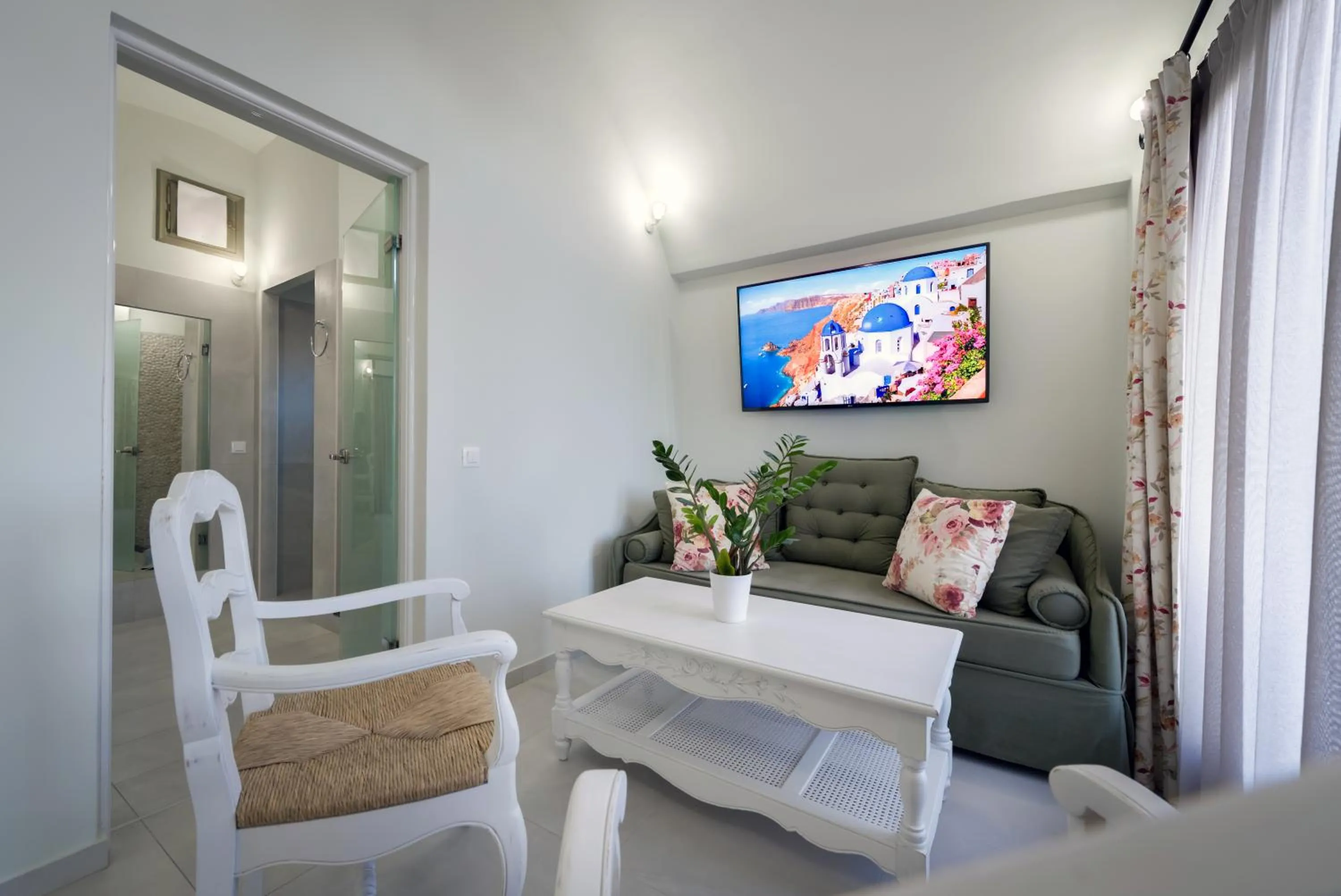 Seating area in Zephyros Hotel