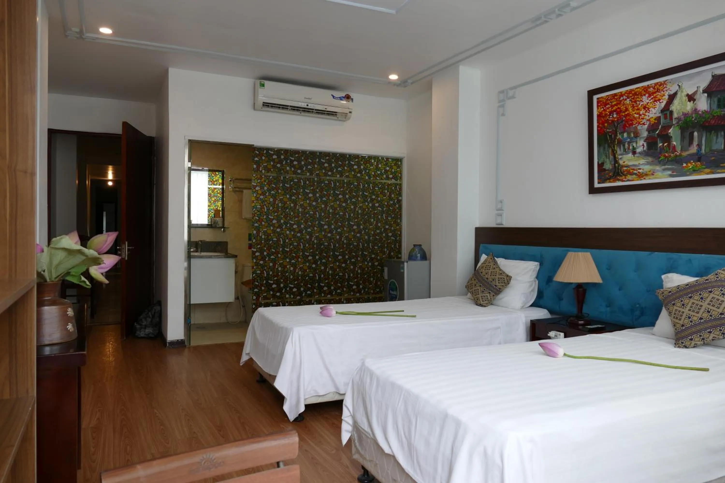 Bed in MH Hanoi Hotel