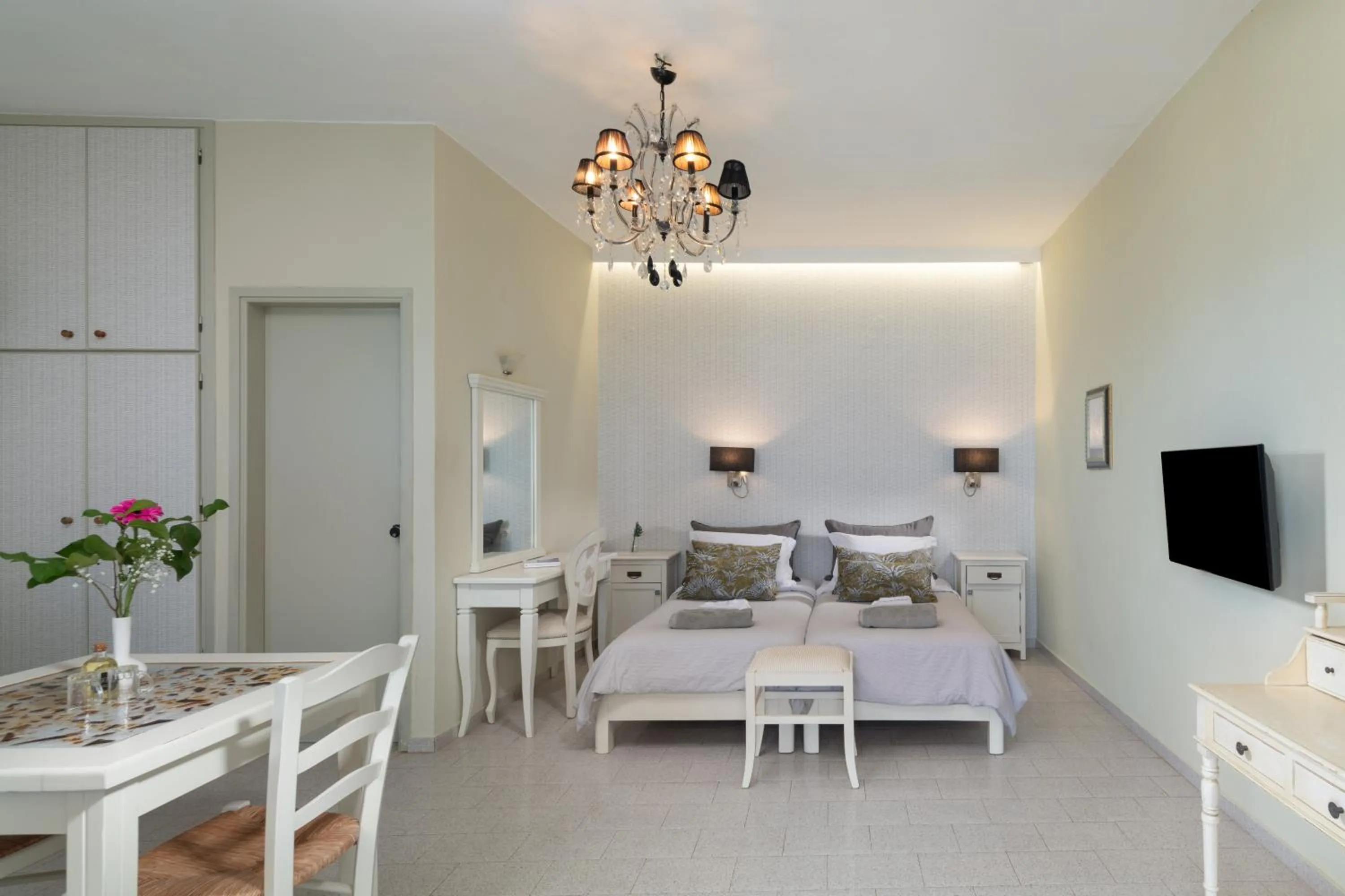 Seating area in Adrakos Apartments (Adults Only)