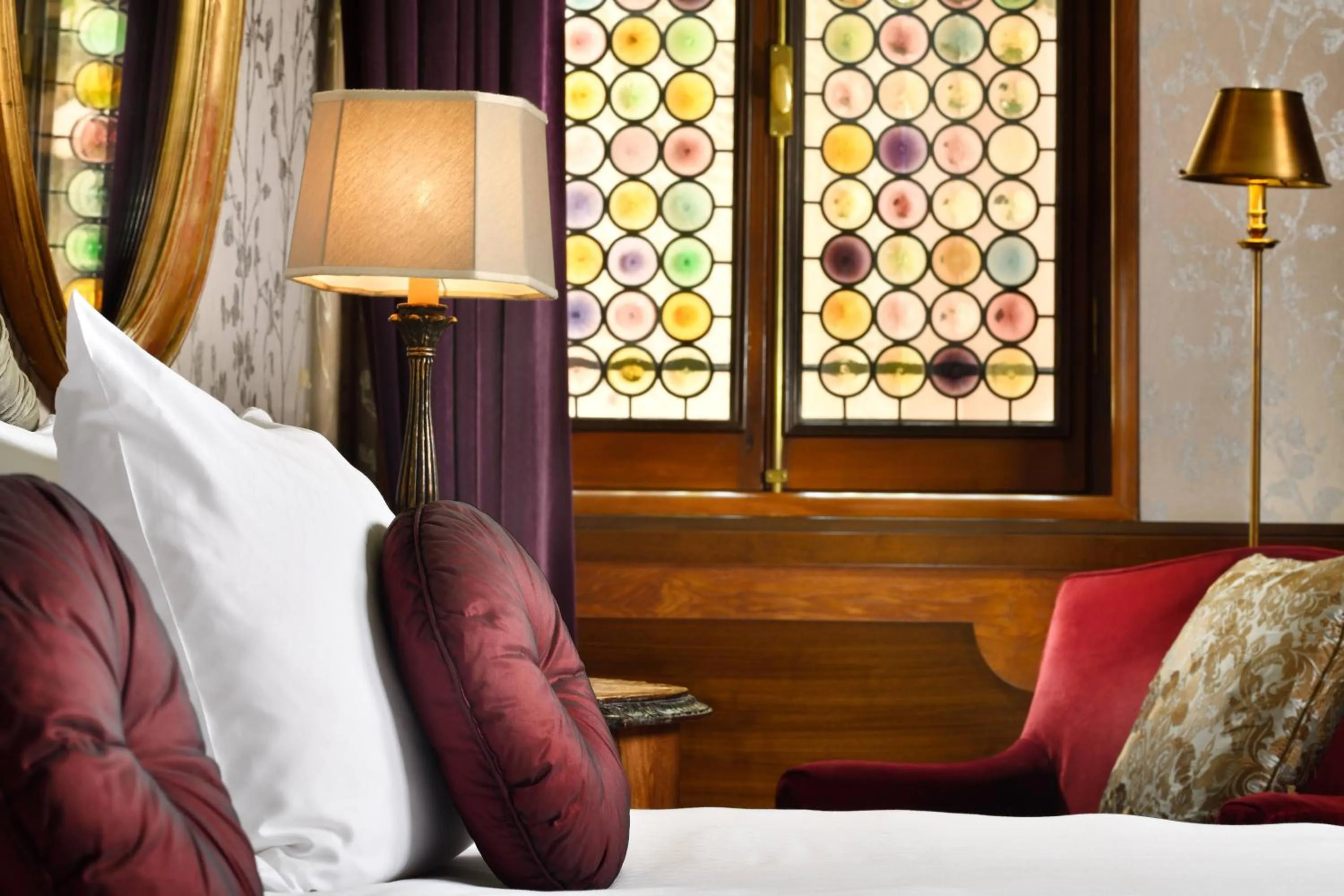 Bed in Palazzo Venart Luxury Hotel