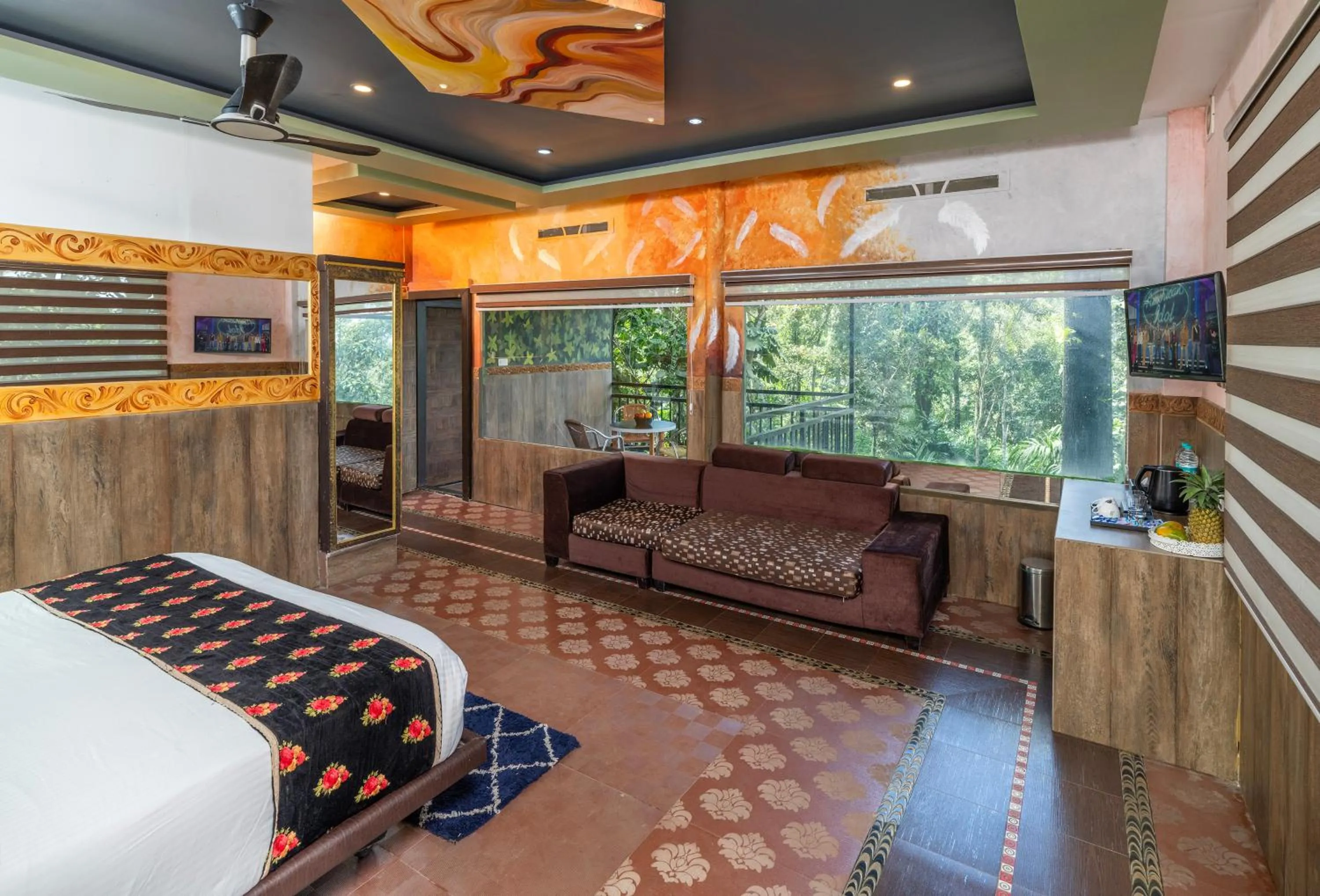 Photo of the whole room, Bed in Parakkat Nature Resort