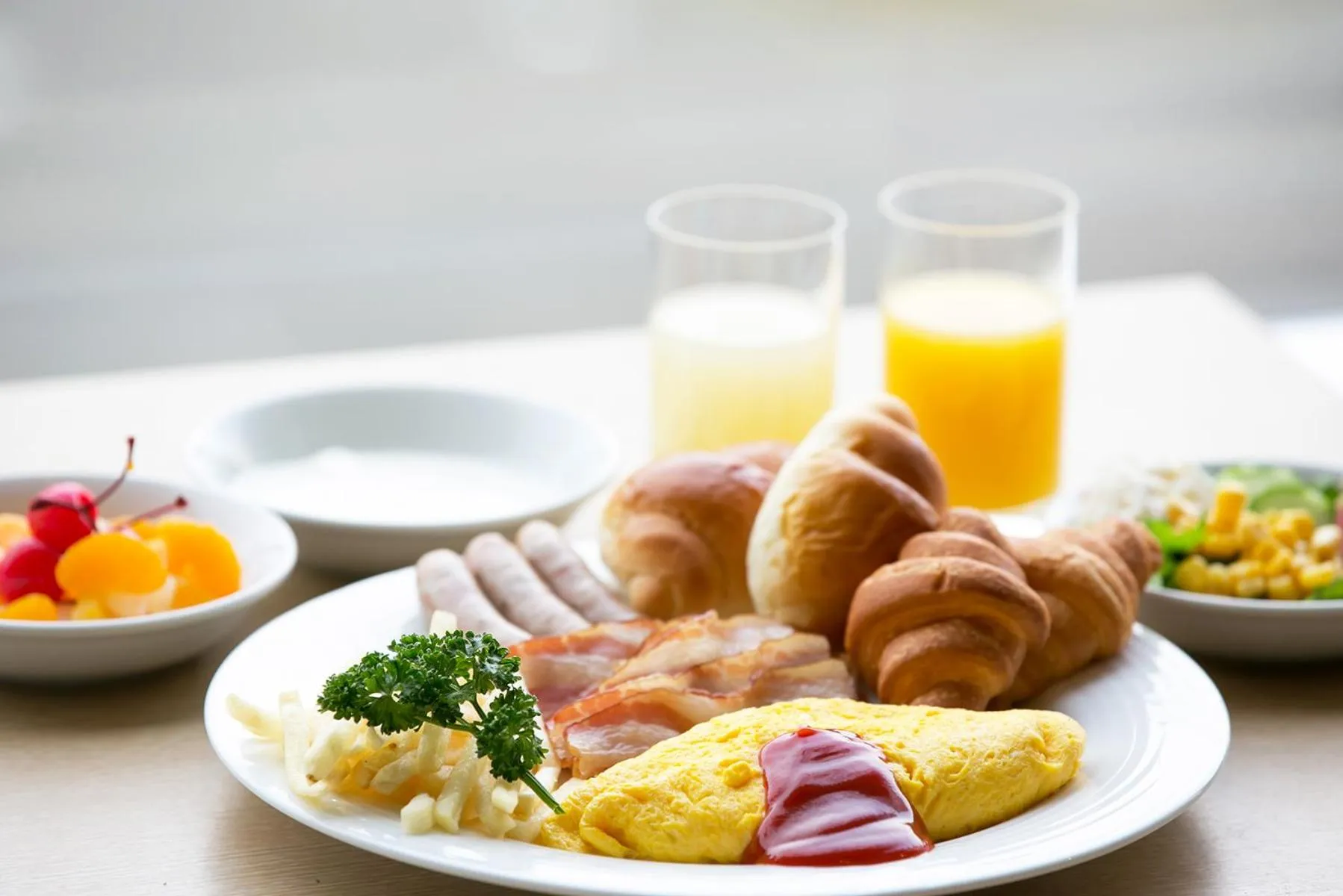Buffet breakfast in Yokohama Techno Tower Hotel