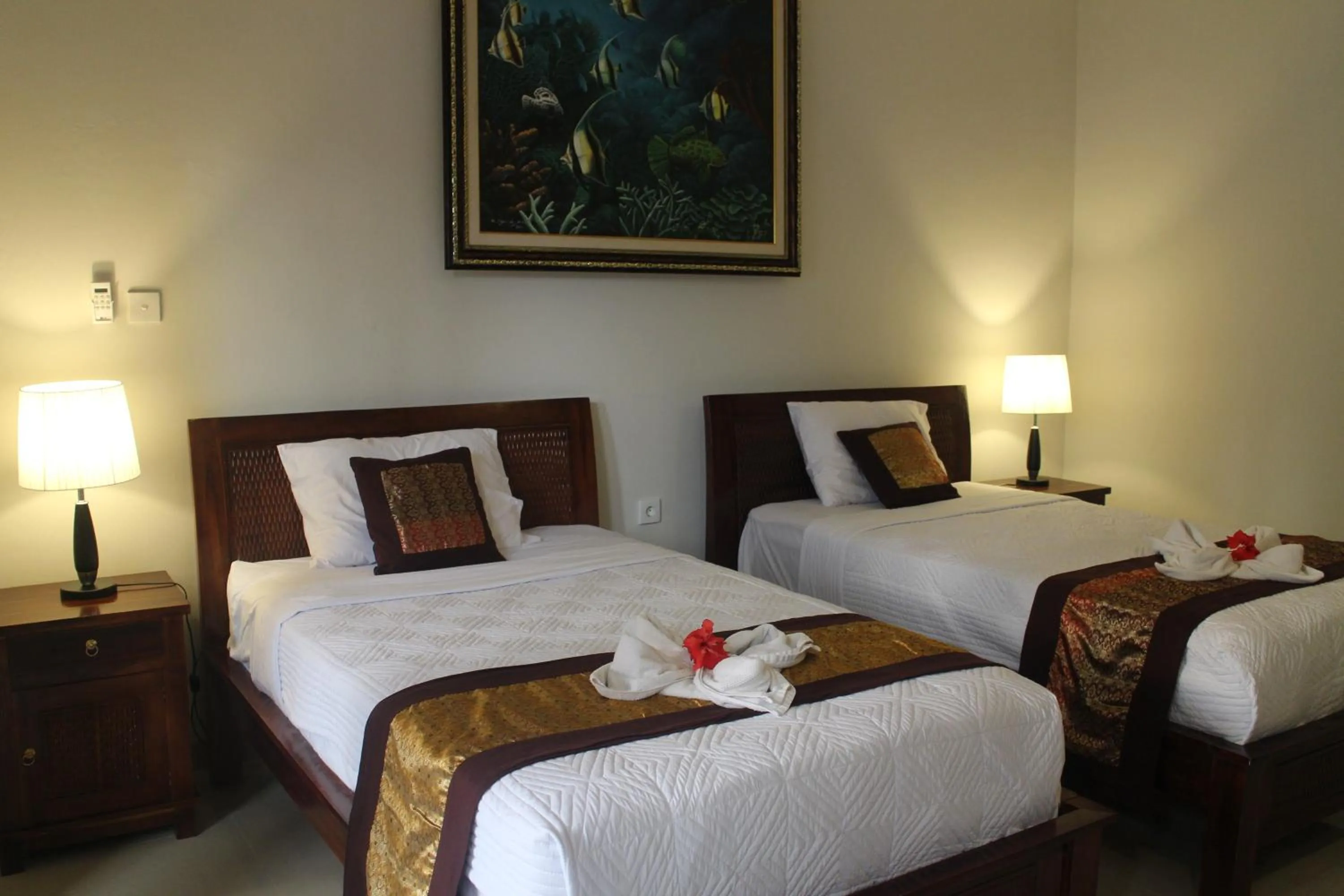 Bed in Betutu Bali Villas