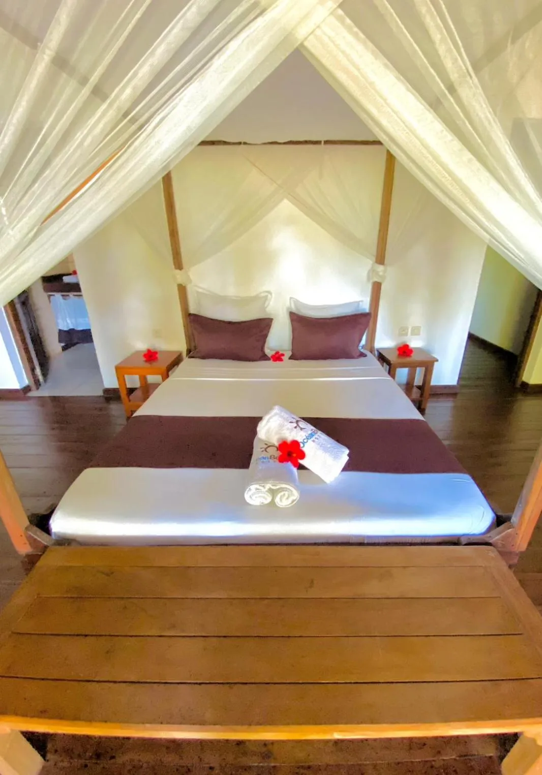 Bed in Hotel Océan Beach Sakatia