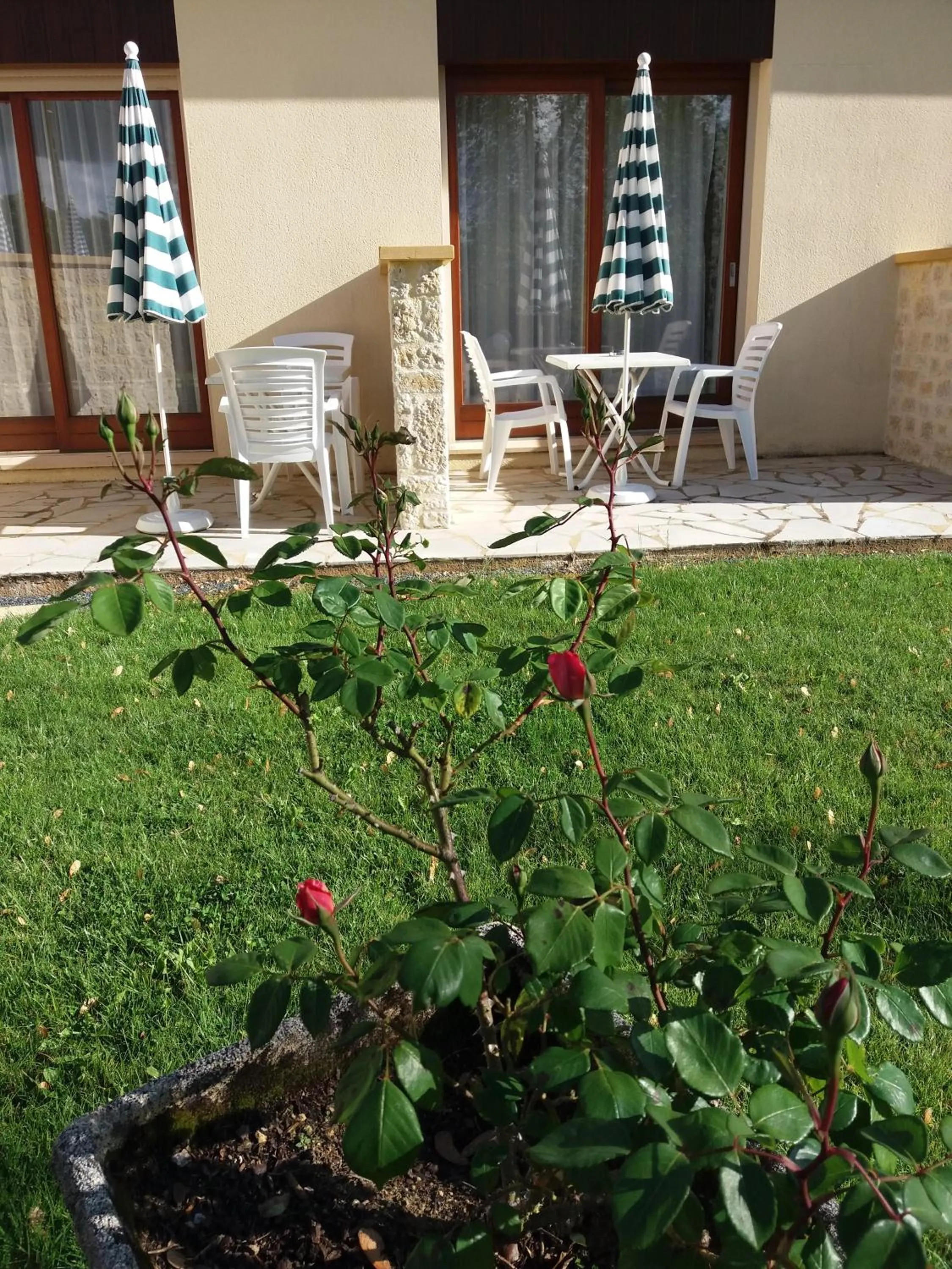 Balcony/Terrace in Hôtel Le Mas del Pechs - Chambres avec terrasse