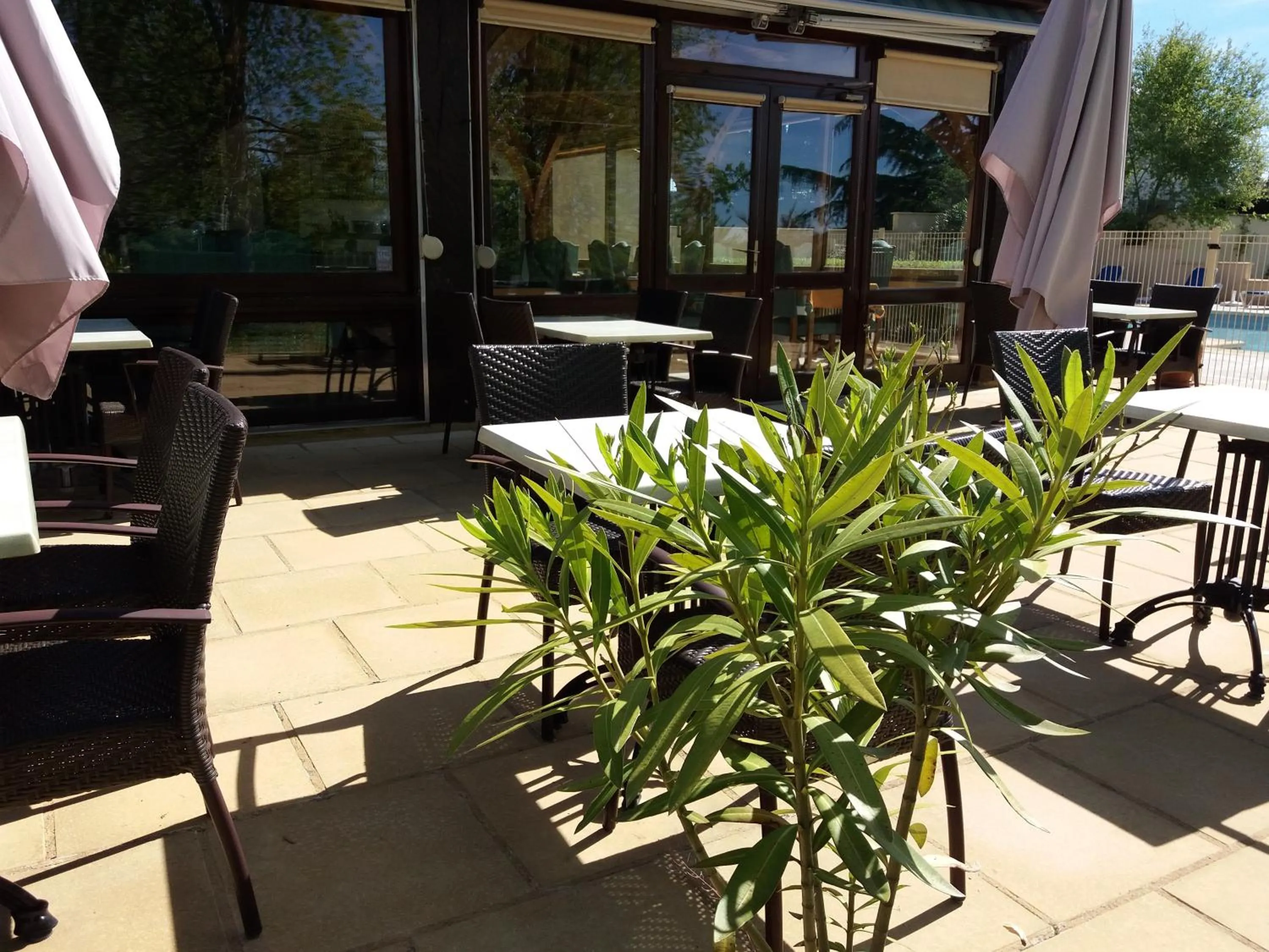 Patio in Hôtel Le Mas del Pechs - Chambres avec terrasse
