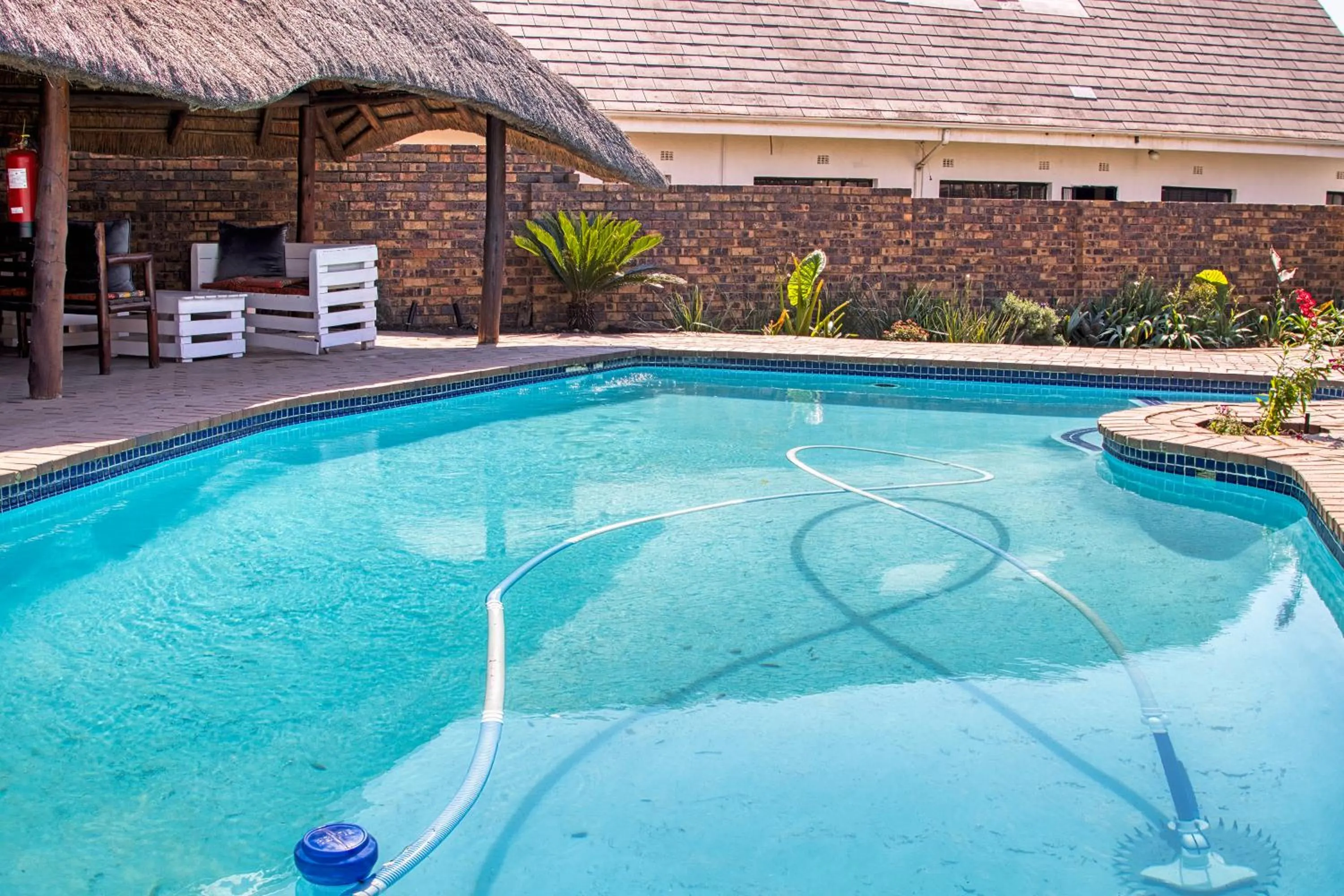 Swimming pool in Woodpecker's Inn Guest House