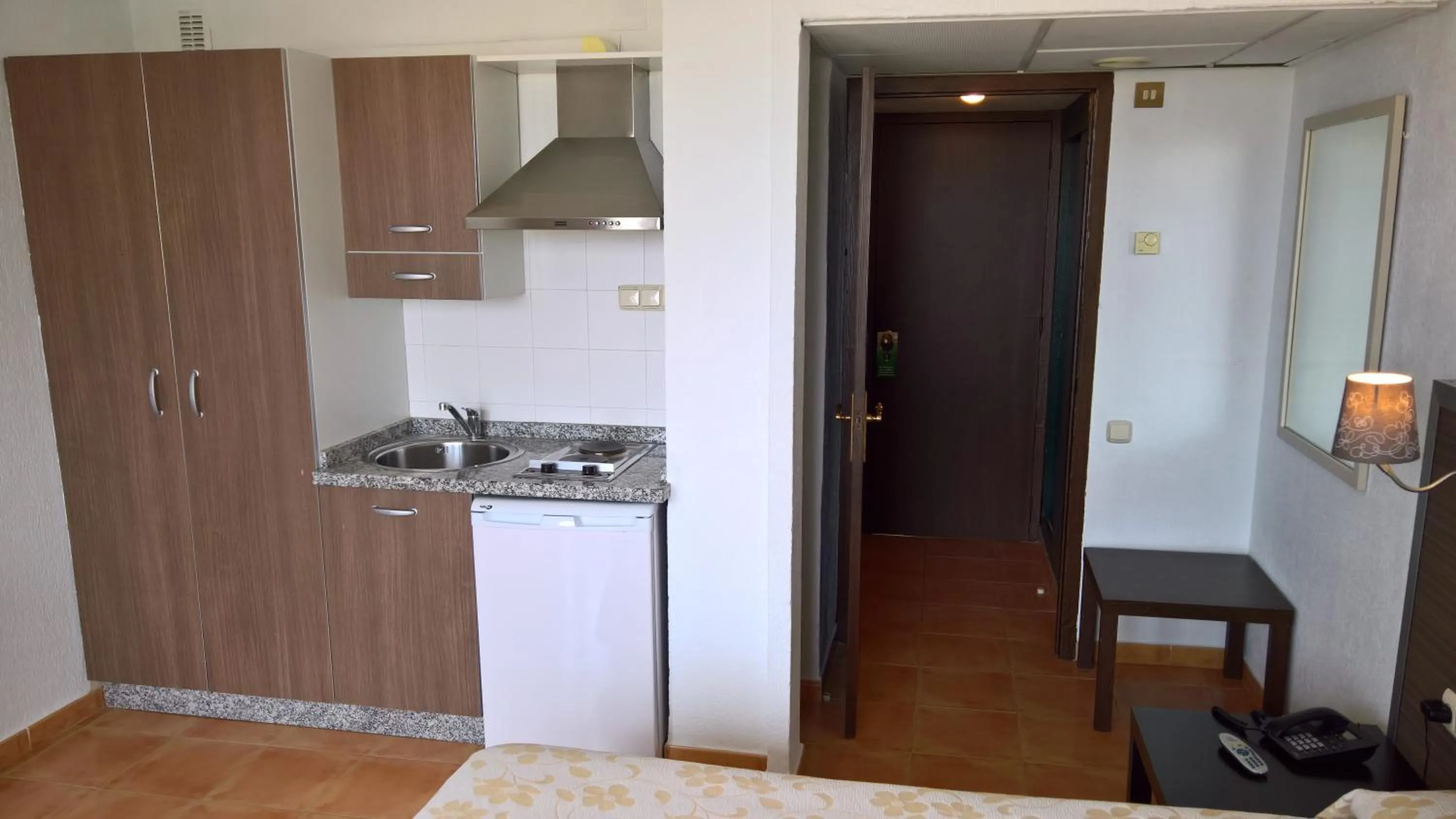 Kitchen or kitchenette in Hotel Flamero