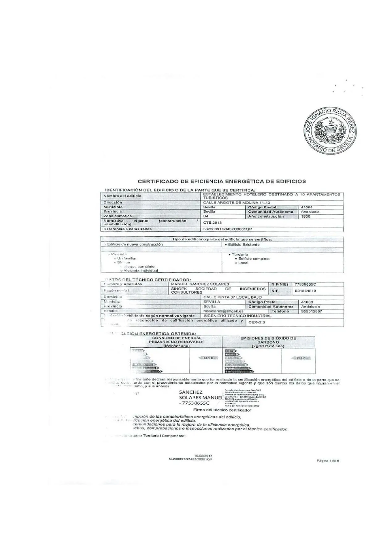Certificate/Award in Overland Suites Catedral