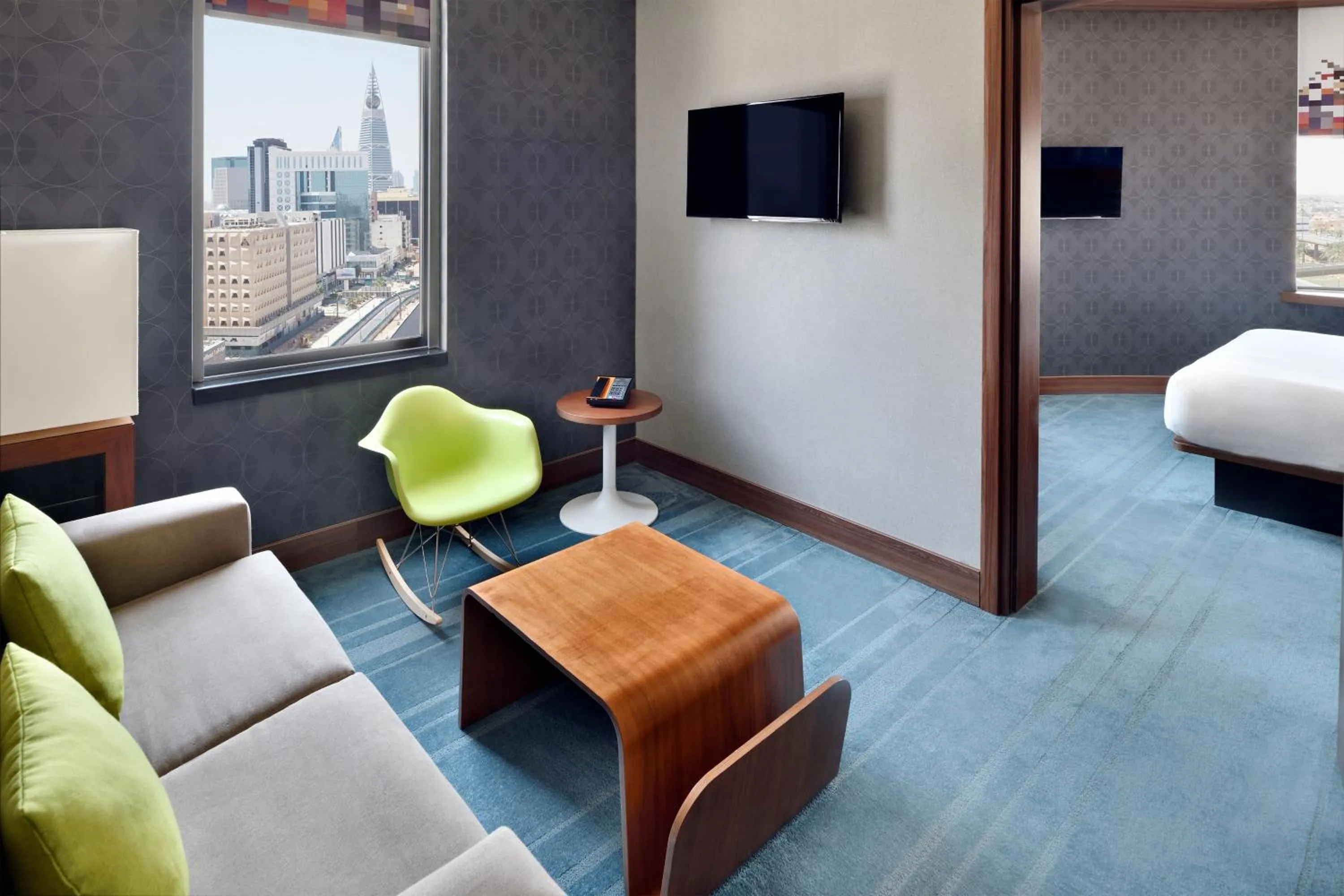 Living room in Aloft Riyadh Hotel