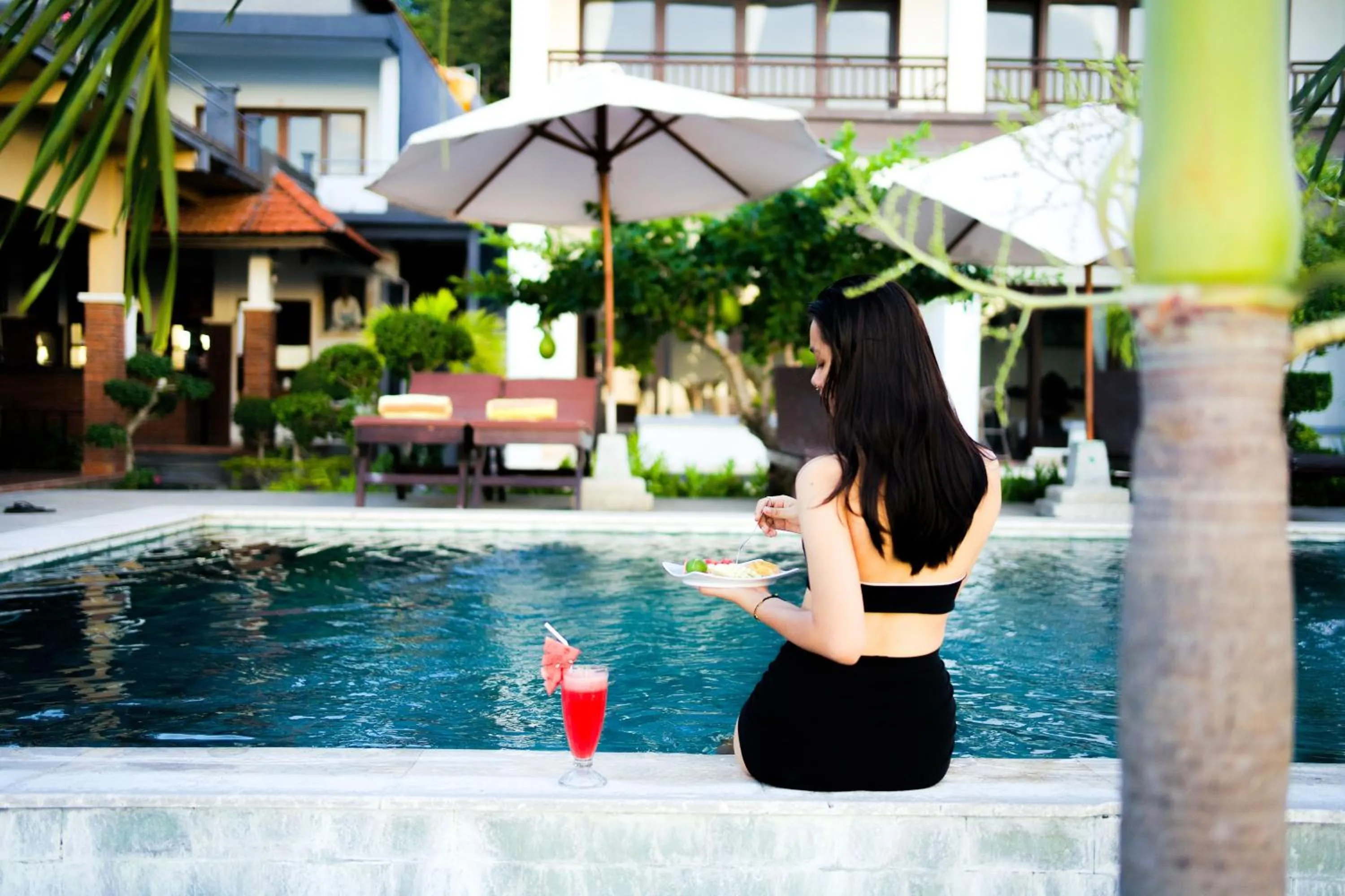 Pool view in Alam Bali Beach Resort