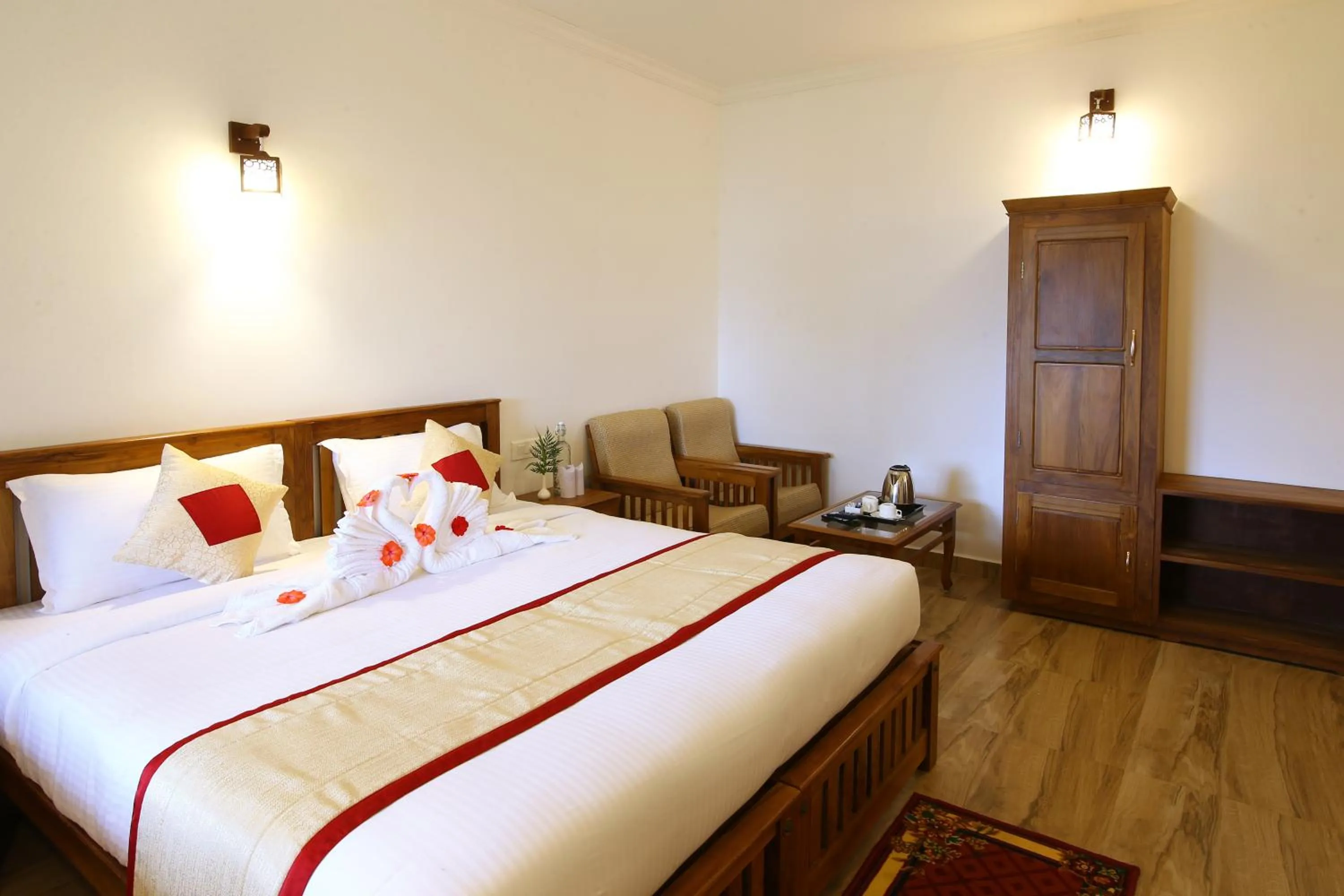 Bed in Dew Drops Farm Resorts