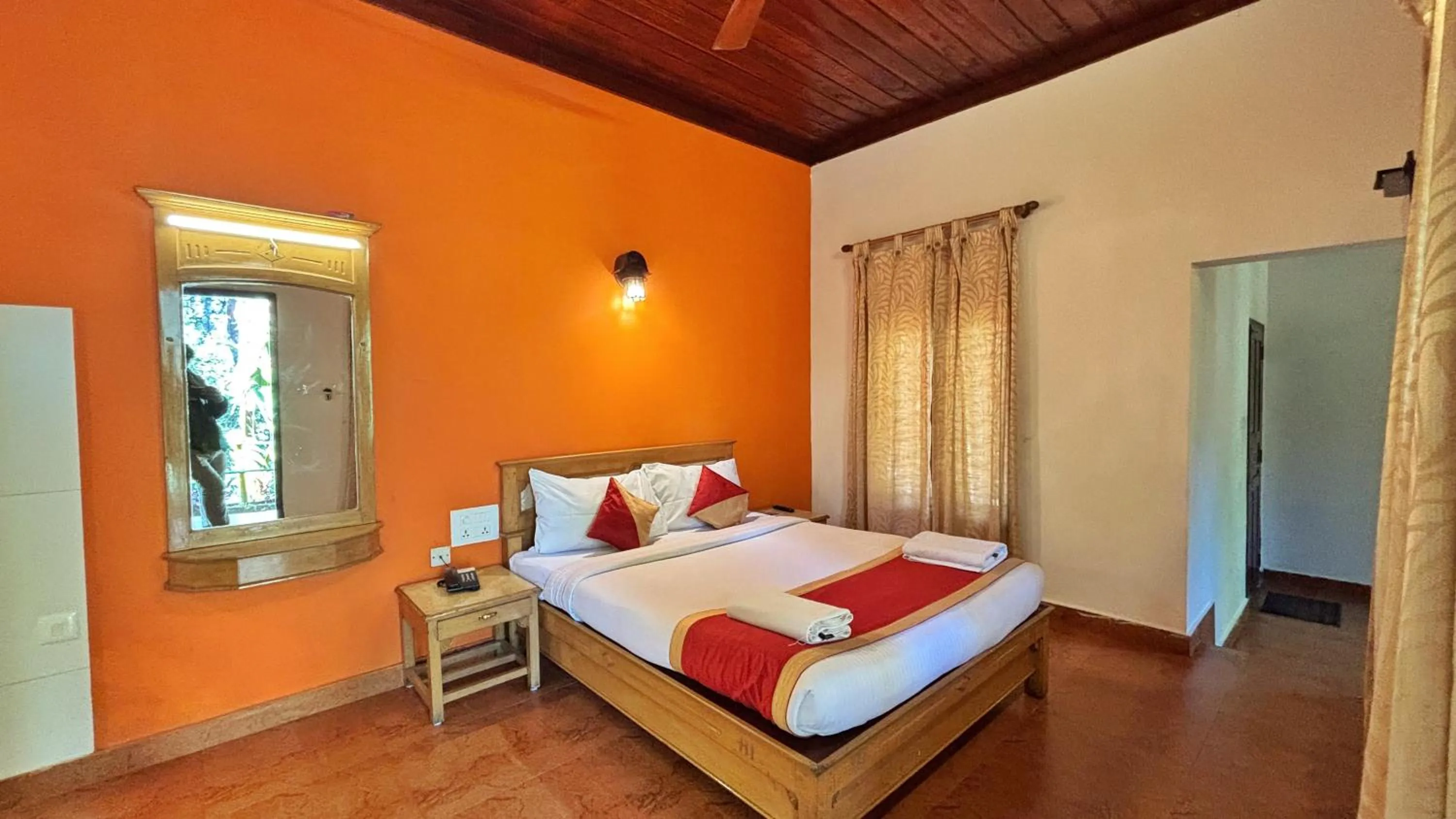 Bed in Dew Drops Farm Resorts